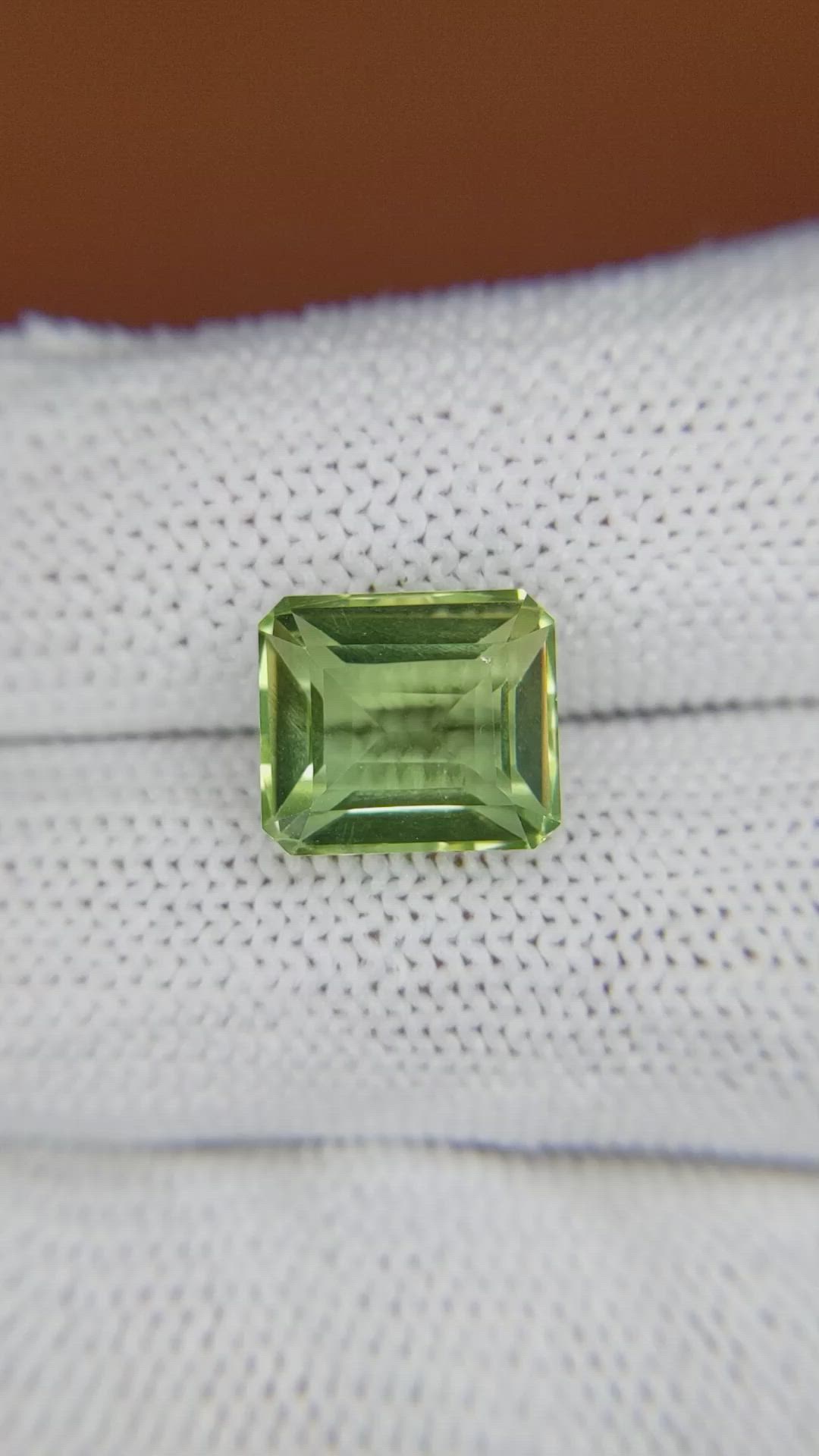 5.56 Ct. Green Prasiolite from Brazil Size Video
