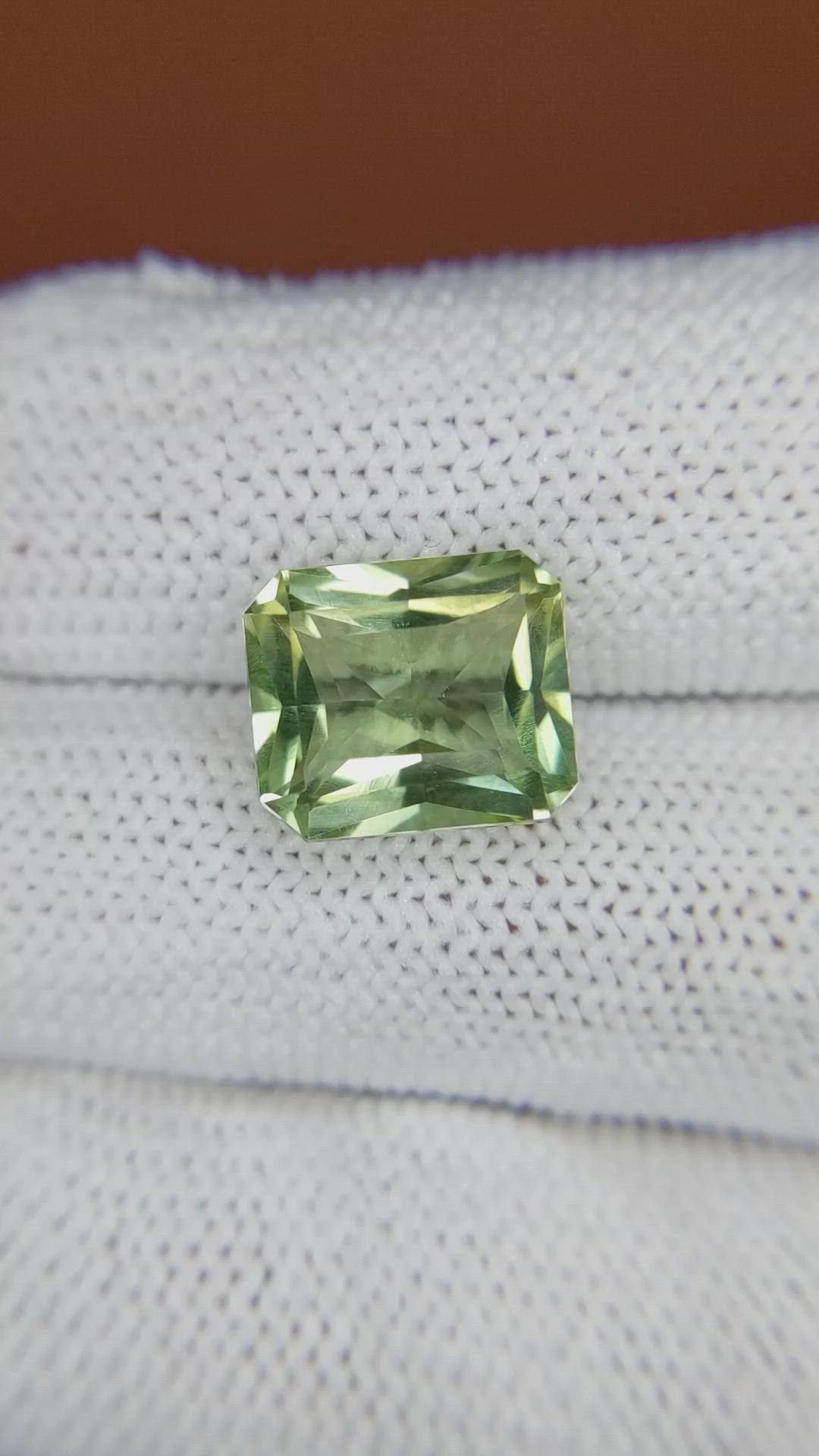 5.04 Ct. Green Prasiolite from Brazil Size Video
