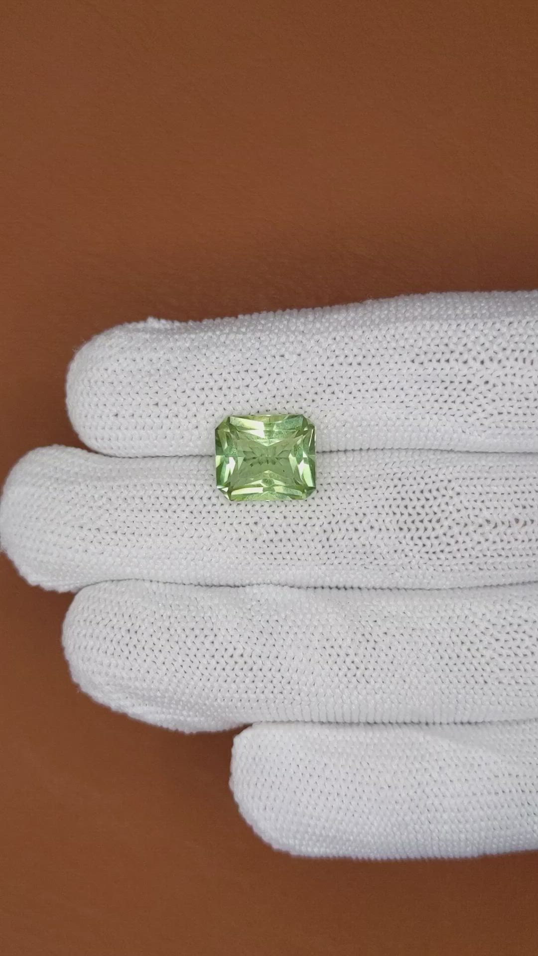 5.04 Ct. Green Prasiolite from Brazil Size Video