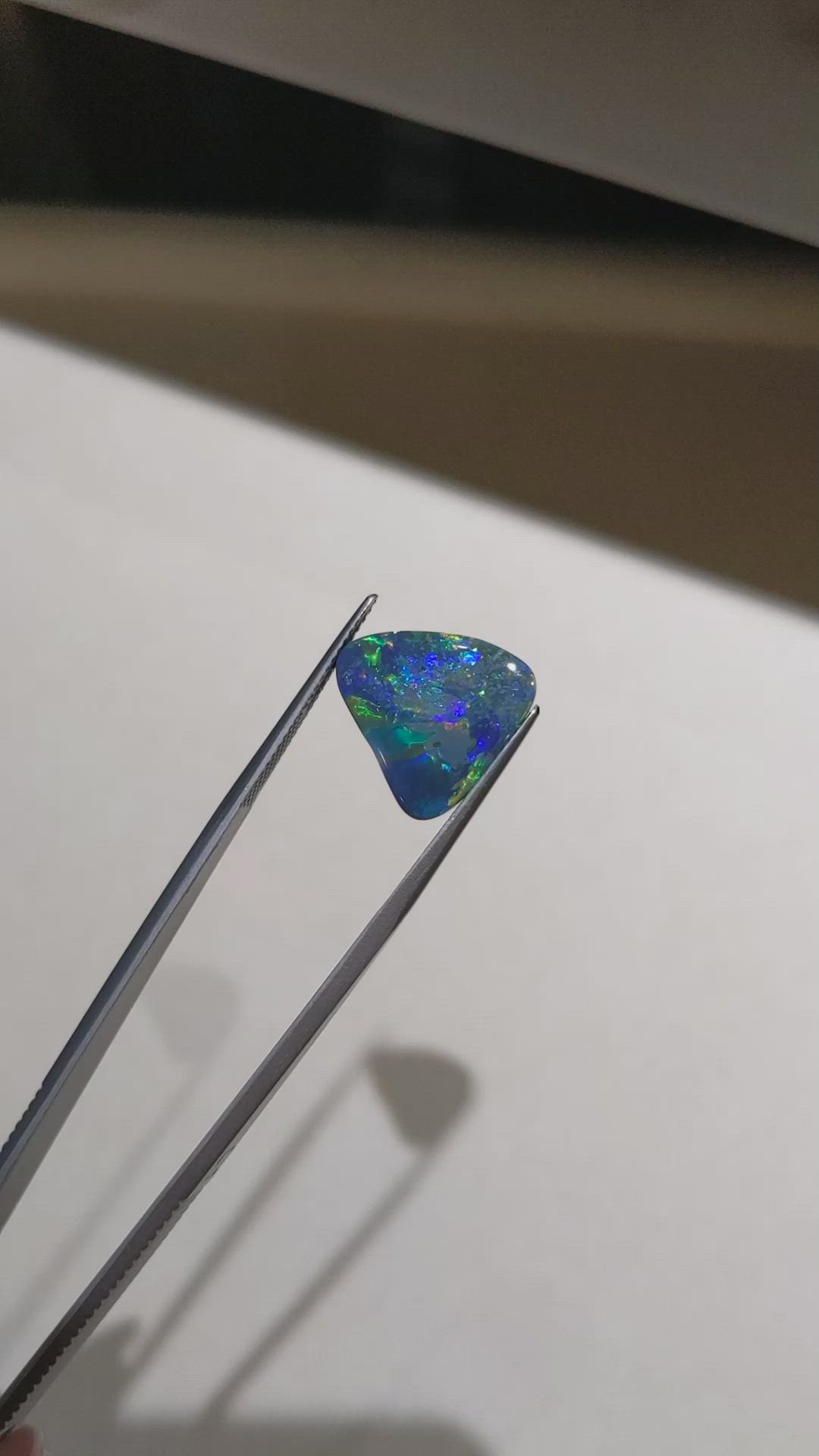 5.17 Ct. Multi Color Black Opal from Australia Size Video