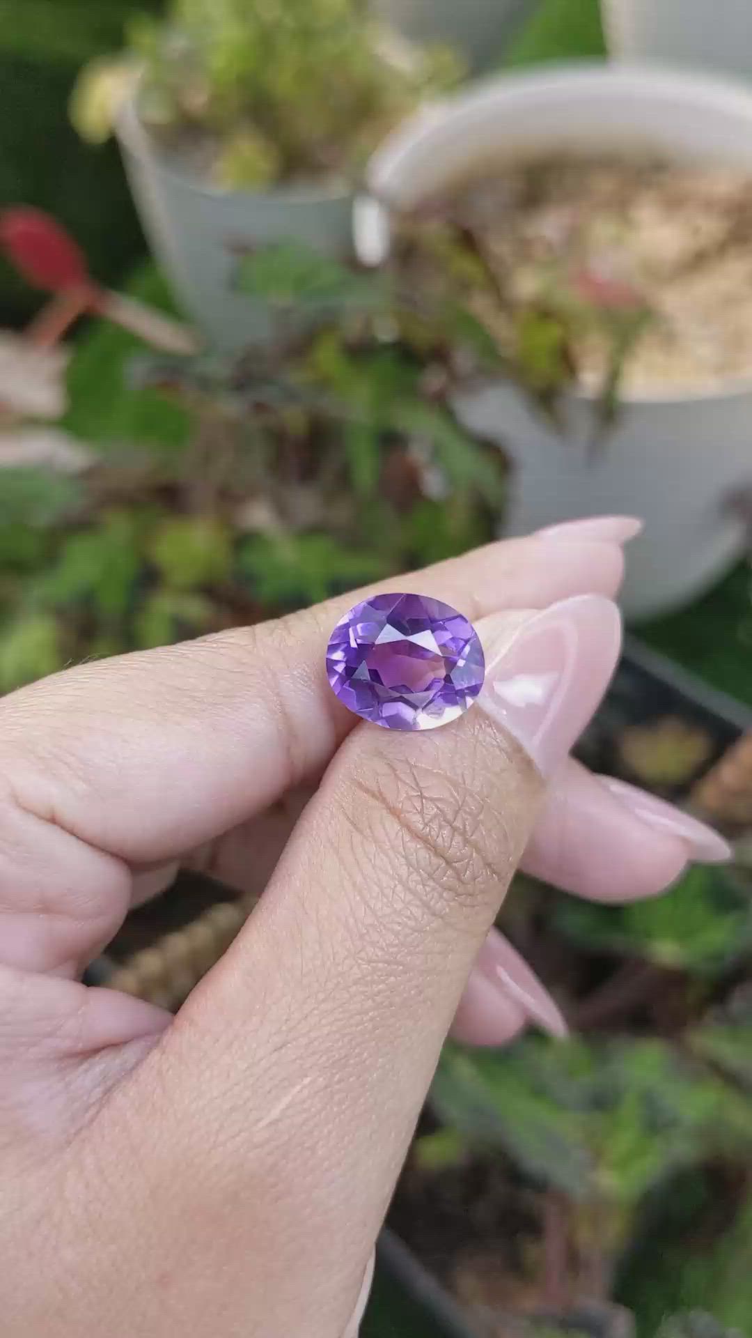 6.27 Ct. Purple Amethyst from Ceylon (Sri Lanka) Size Video