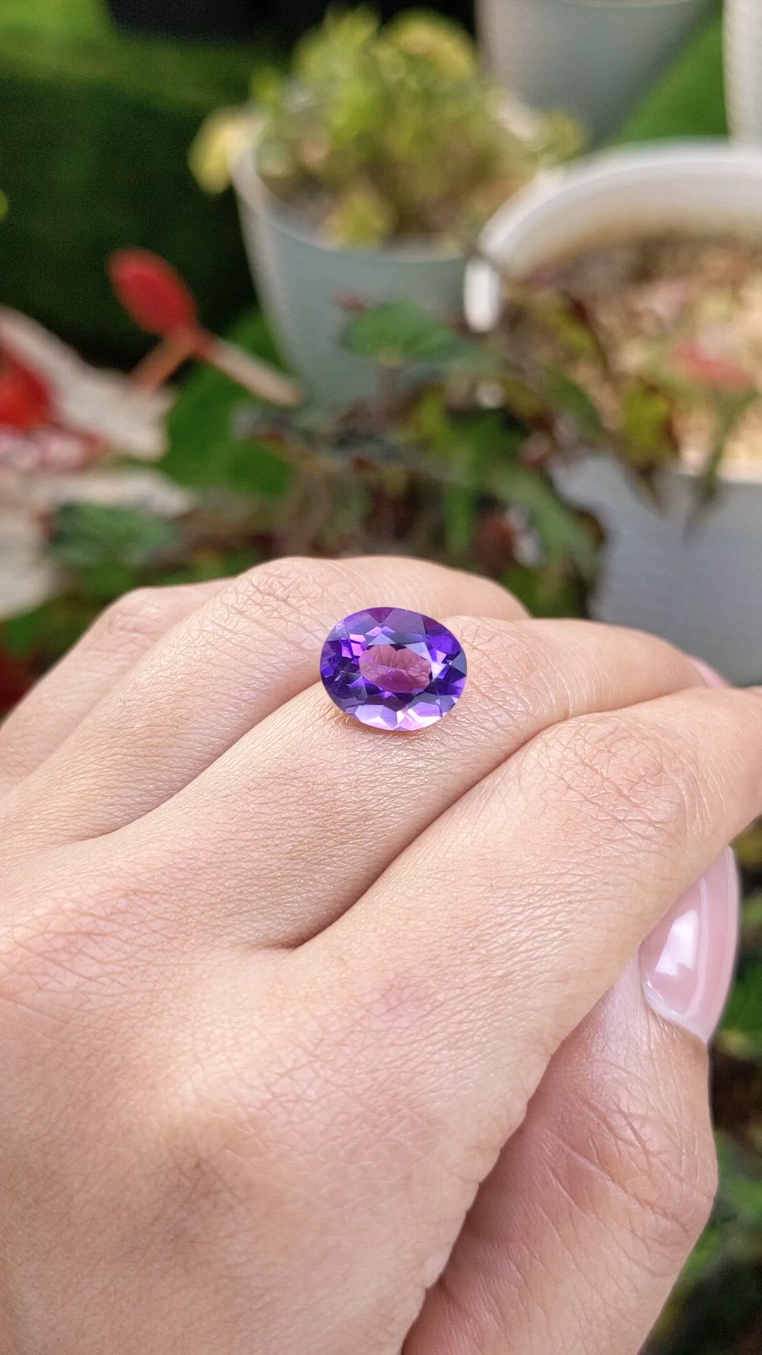 5.27 Ct. Purple Amethyst from Ceylon (Sri Lanka) Size Video