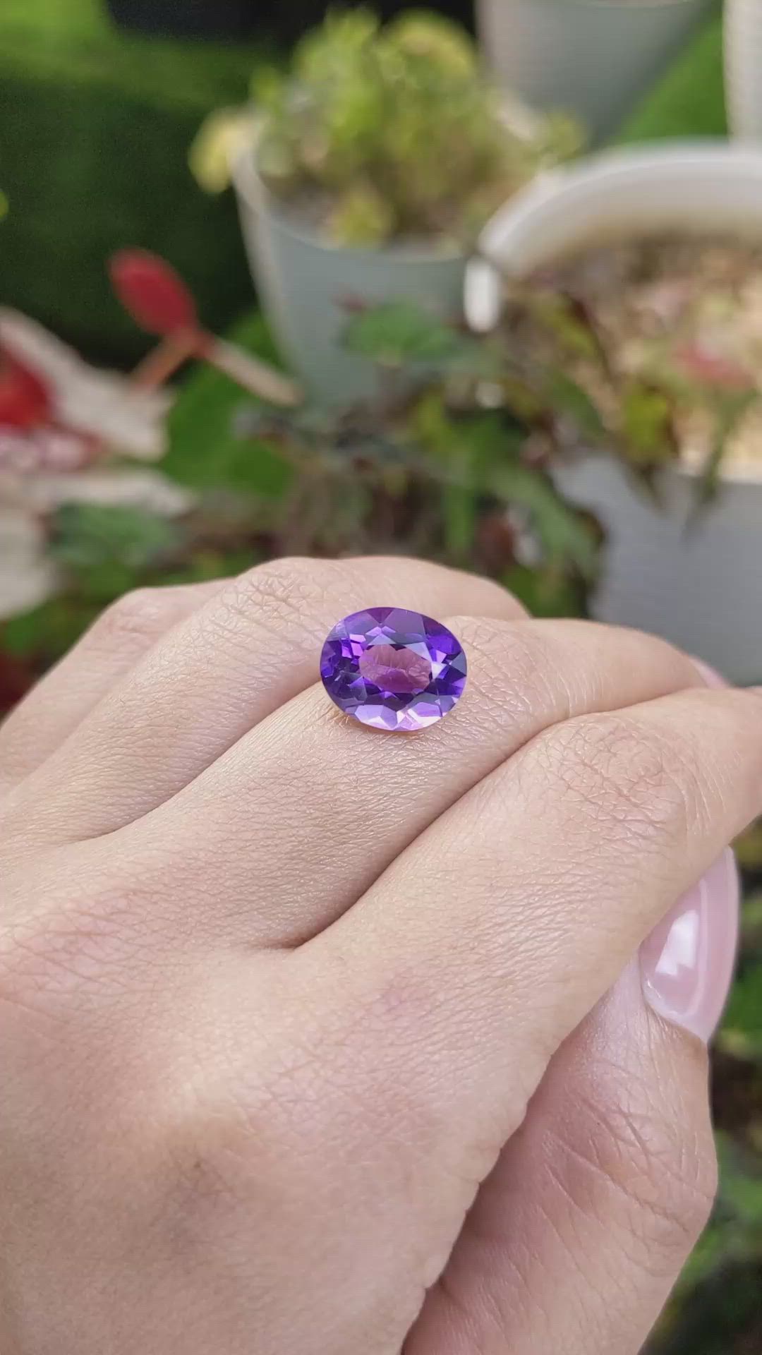 5.27 Ct. Purple Amethyst from Ceylon (Sri Lanka) Size Video