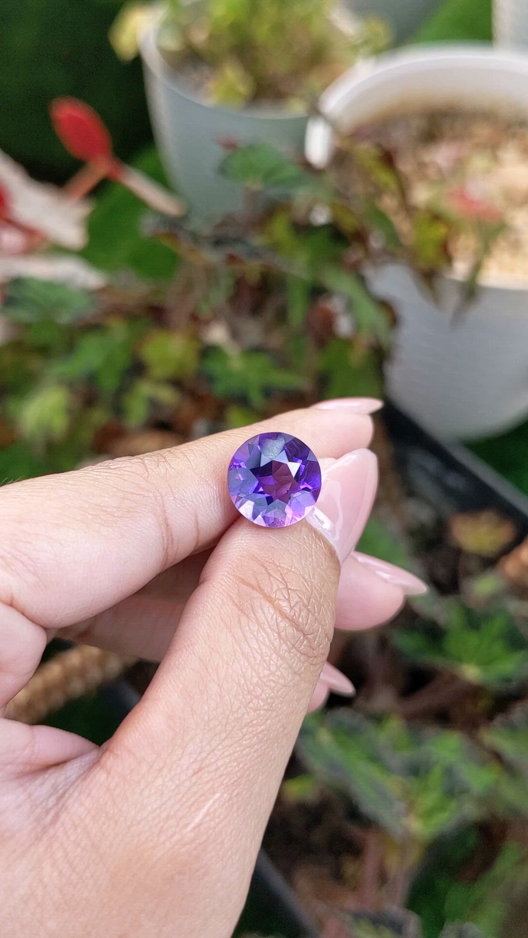 5.46 Ct. Purple Amethyst from Ceylon (Sri Lanka) Size Video