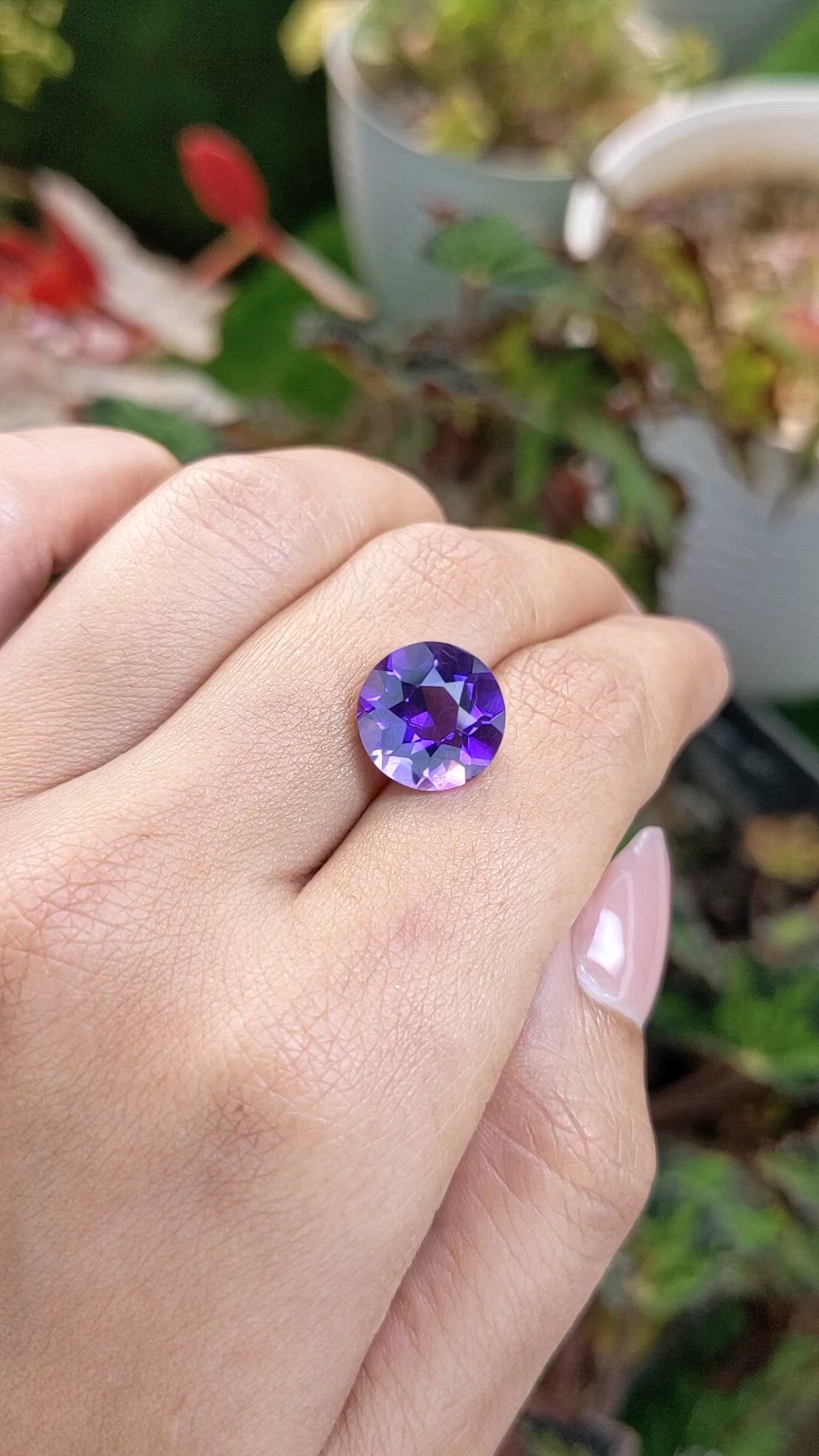 5.46 Ct. Purple Amethyst from Ceylon (Sri Lanka) Size Video