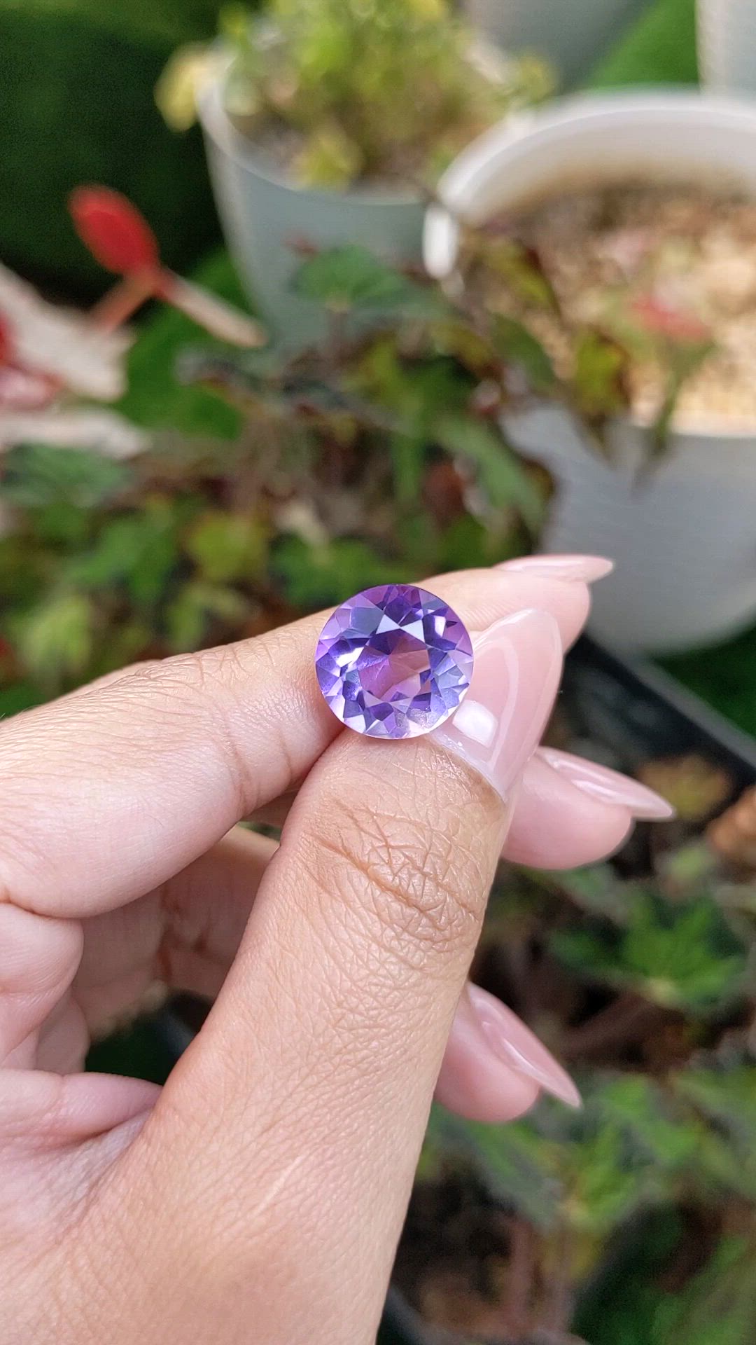 7.81 Ct. Purple Amethyst from Ceylon (Sri Lanka) Size Video