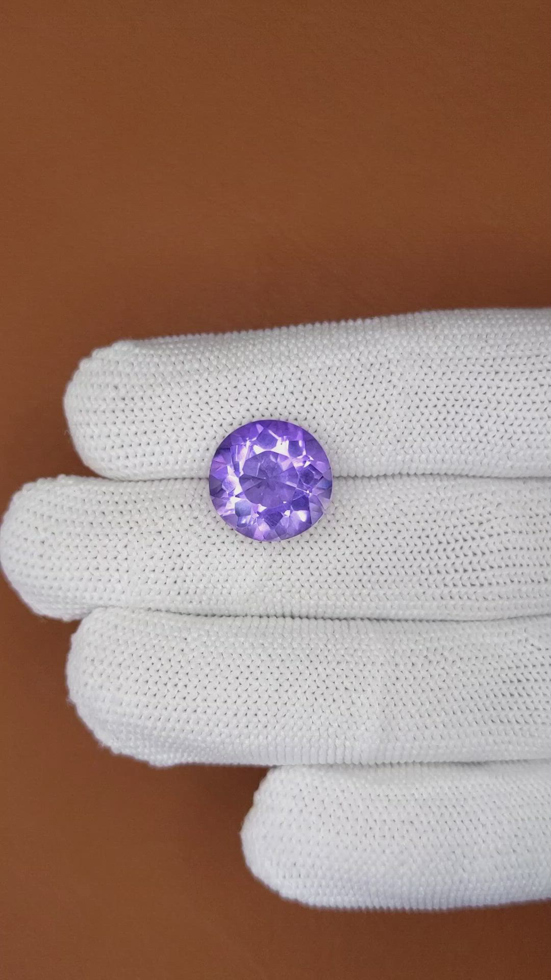 7.81 Ct. Purple Amethyst from Ceylon (Sri Lanka) Size Video