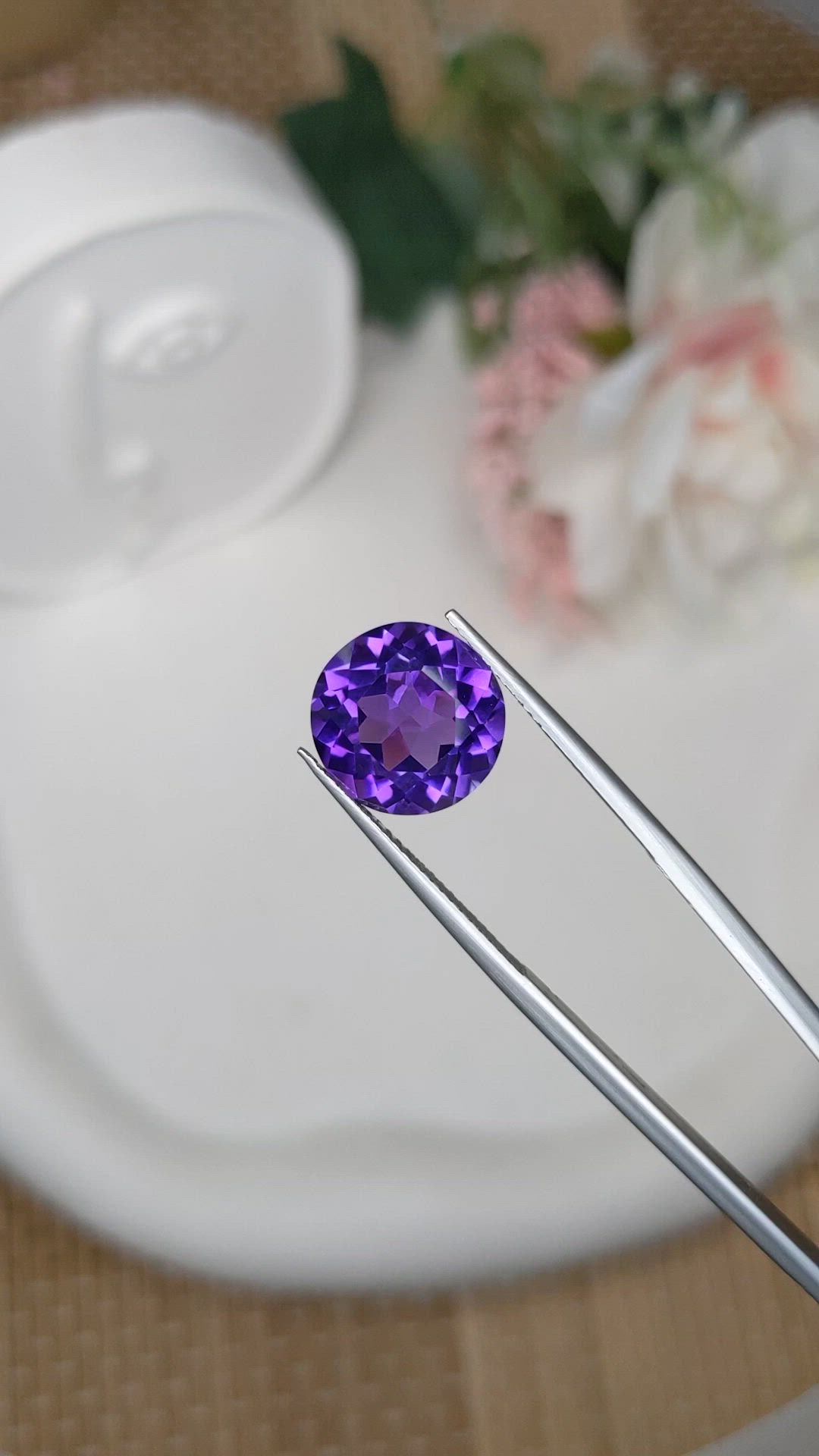 6.02 Ct. Purple Amethyst from Ceylon (Sri Lanka) Size Video