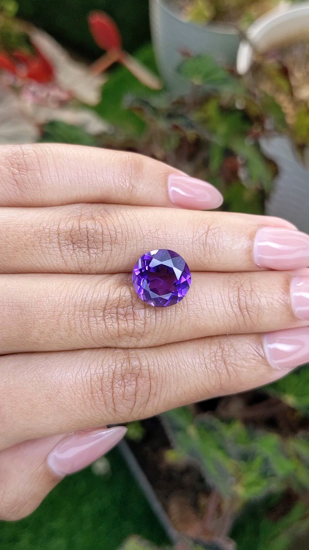 6.02 Ct. Purple Amethyst from Ceylon (Sri Lanka) Size Video