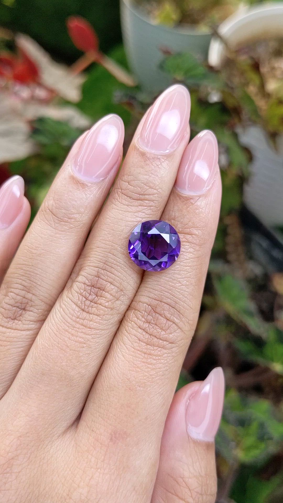 6.02 Ct. Purple Amethyst from Ceylon (Sri Lanka) Size Video