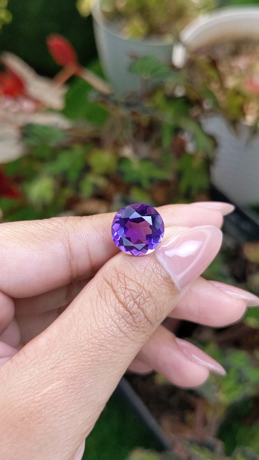 6.02 Ct. Purple Amethyst from Ceylon (Sri Lanka) Size Video