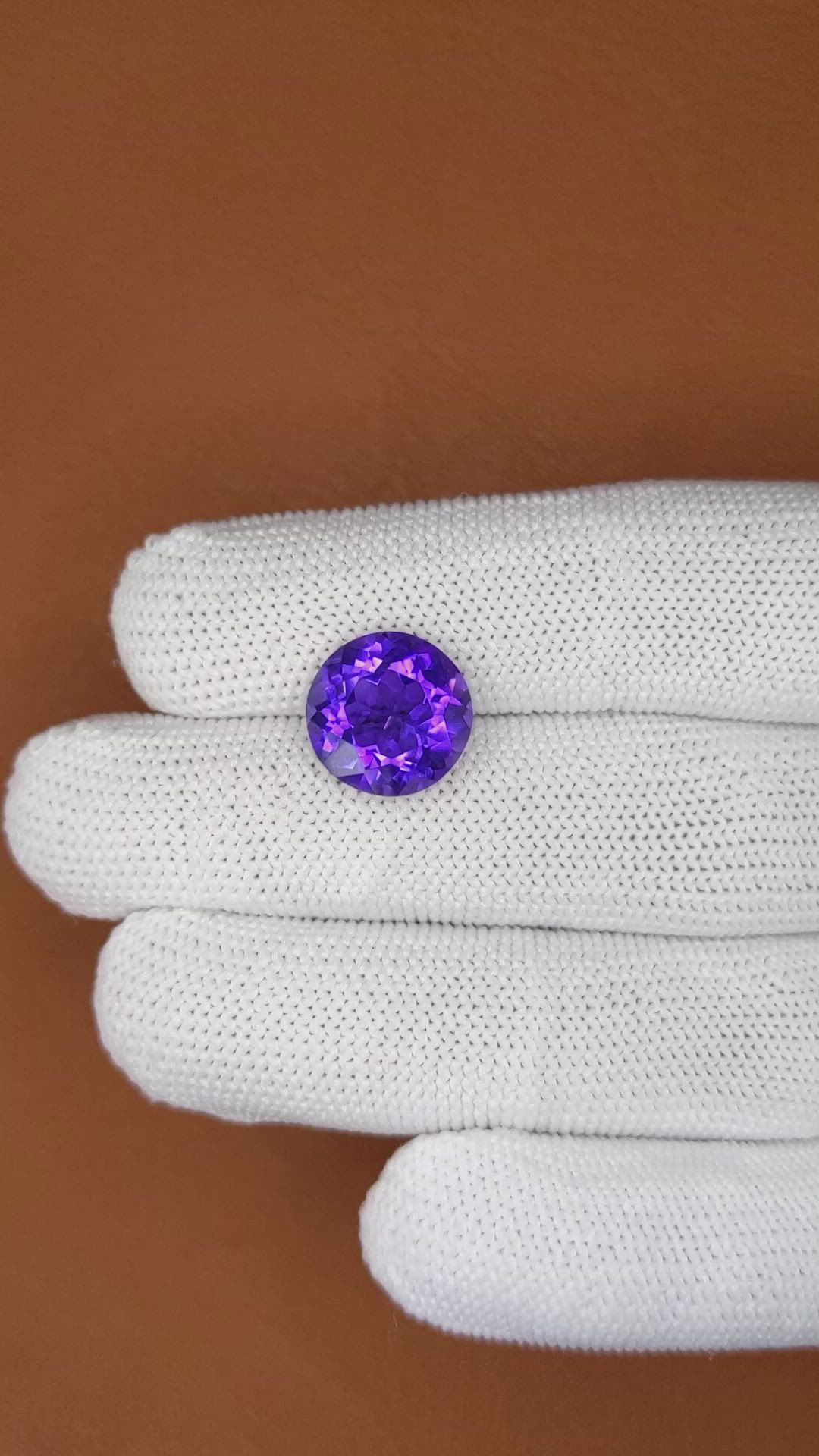 6.02 Ct. Purple Amethyst from Ceylon (Sri Lanka) Size Video