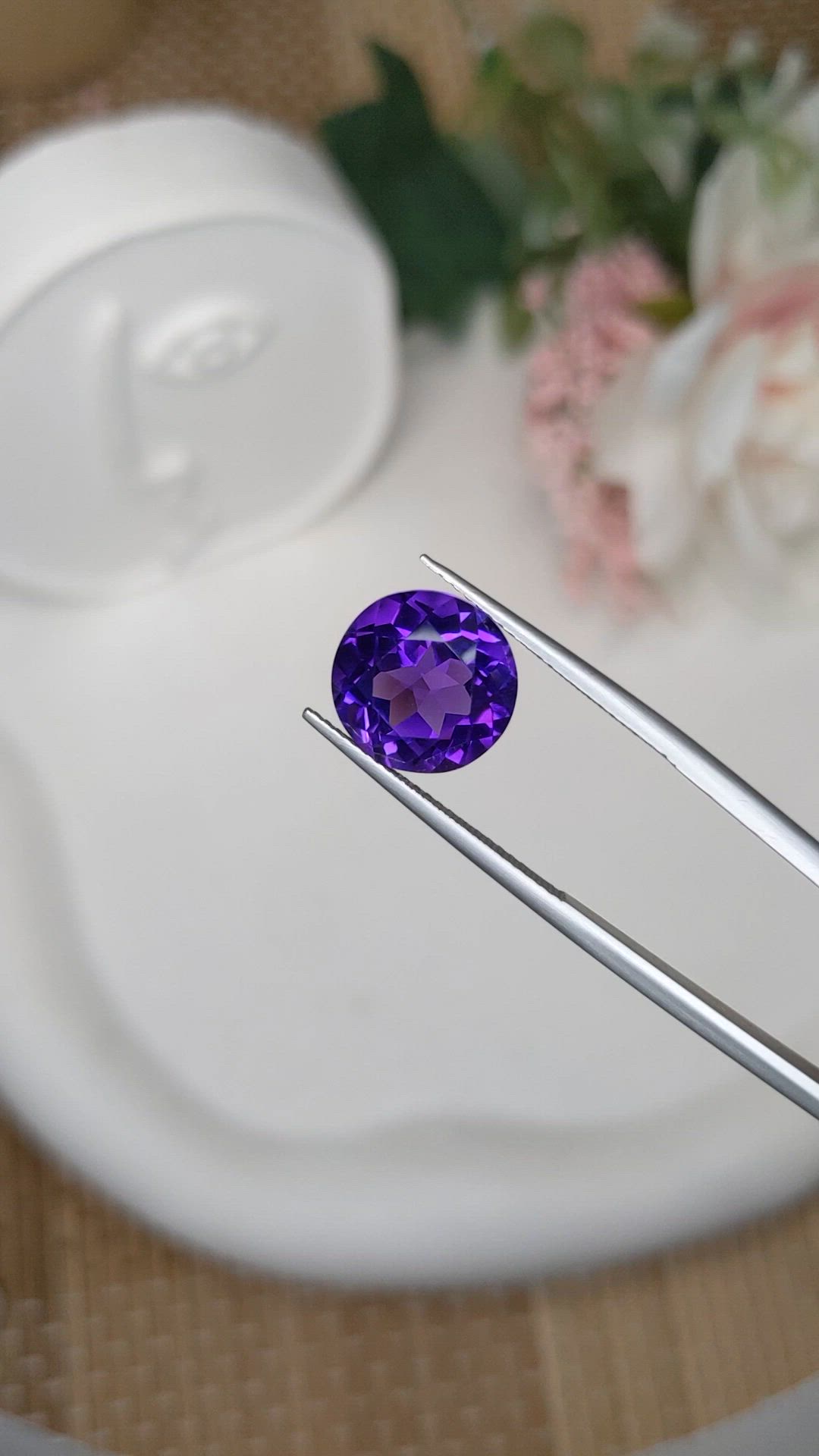 5.36 Ct. Purple Amethyst from Ceylon (Sri Lanka) Size Video