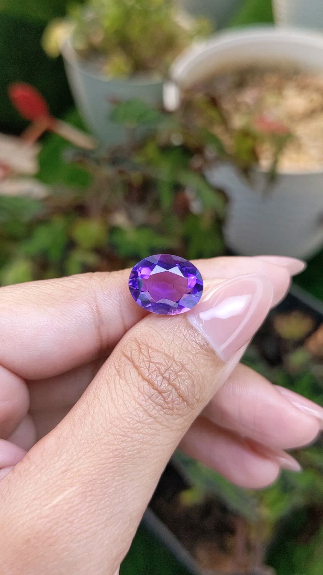 5.46 Ct. Purple Amethyst from Ceylon (Sri Lanka) Size Video