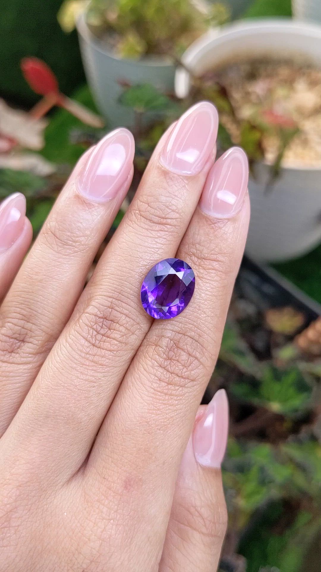 5.46 Ct. Purple Amethyst from Ceylon (Sri Lanka) Size Video