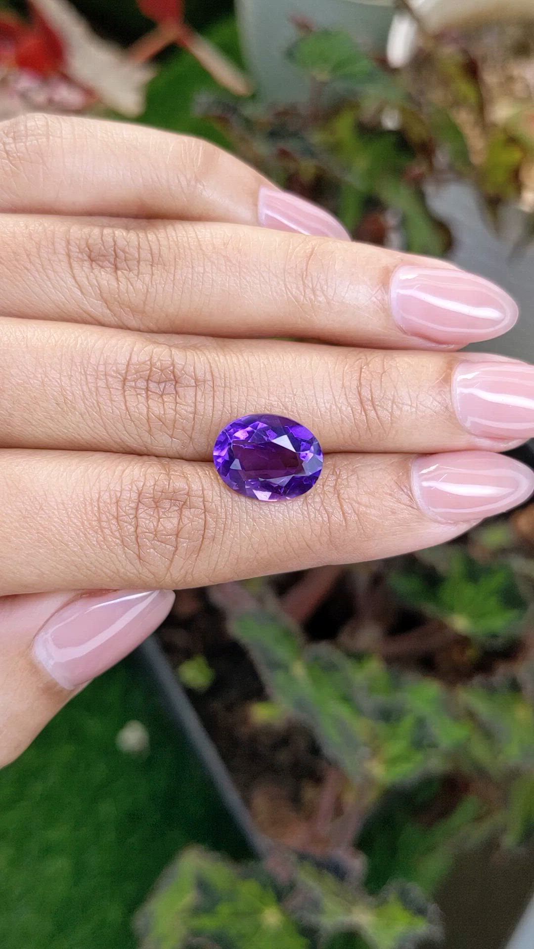 5.46 Ct. Purple Amethyst from Ceylon (Sri Lanka) Size Video