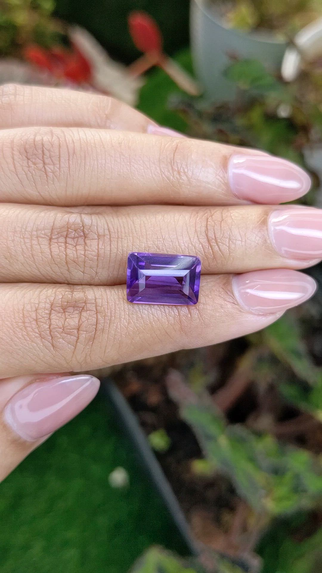 6.51 Ct. Purple Amethyst from Ceylon (Sri Lanka) Size Video