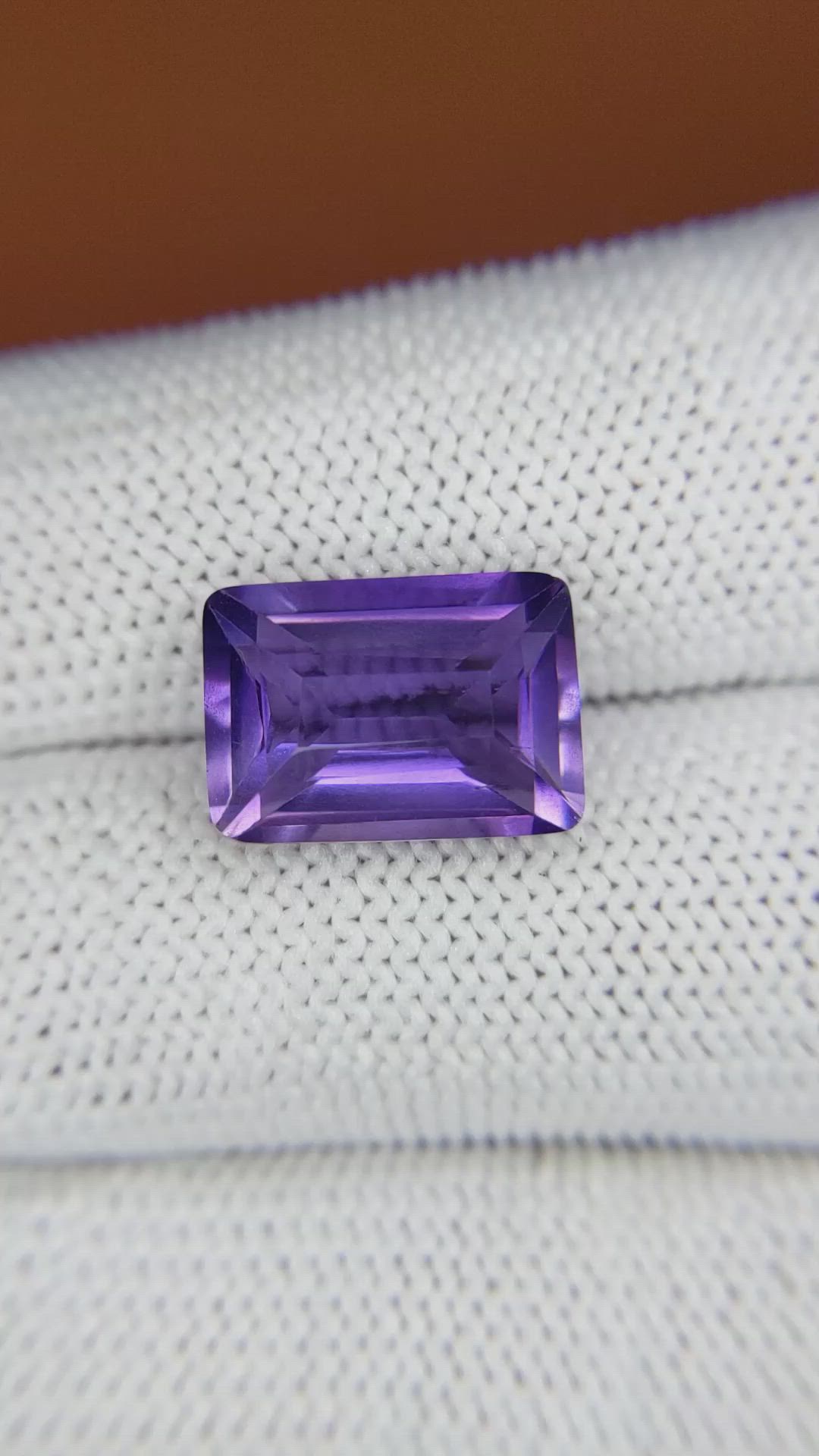 6.51 Ct. Purple Amethyst from Ceylon (Sri Lanka) Size Video