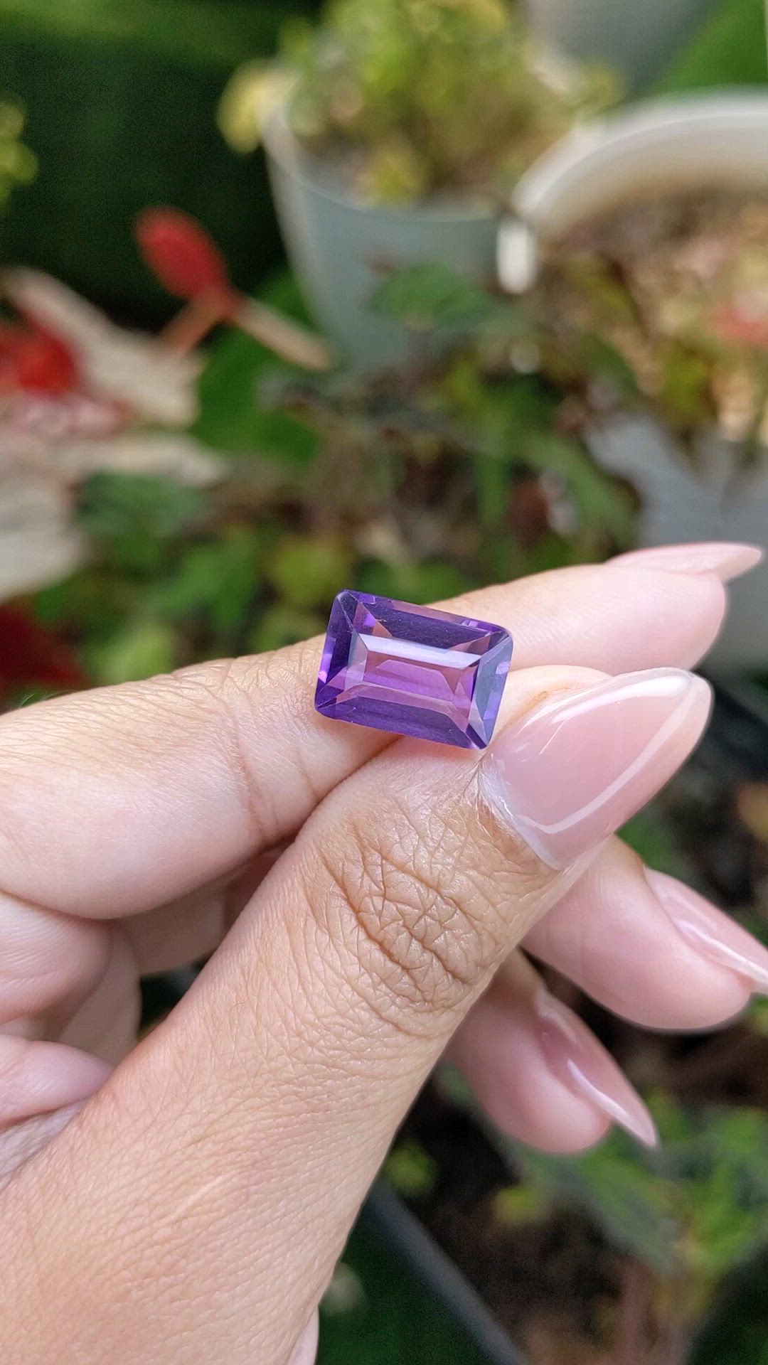 6.51 Ct. Purple Amethyst from Ceylon (Sri Lanka) Size Video