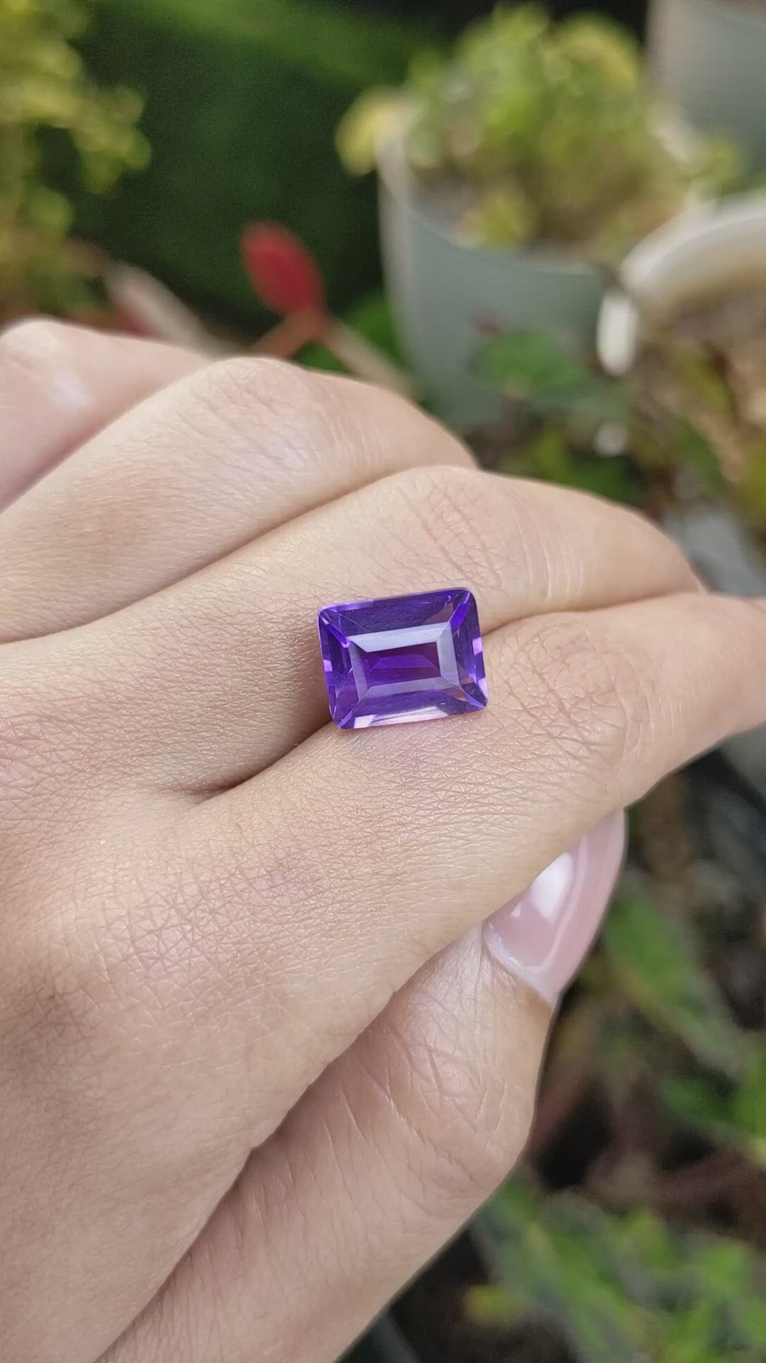 6.21 Ct. Purple Amethyst from Ceylon (Sri Lanka) Size Video