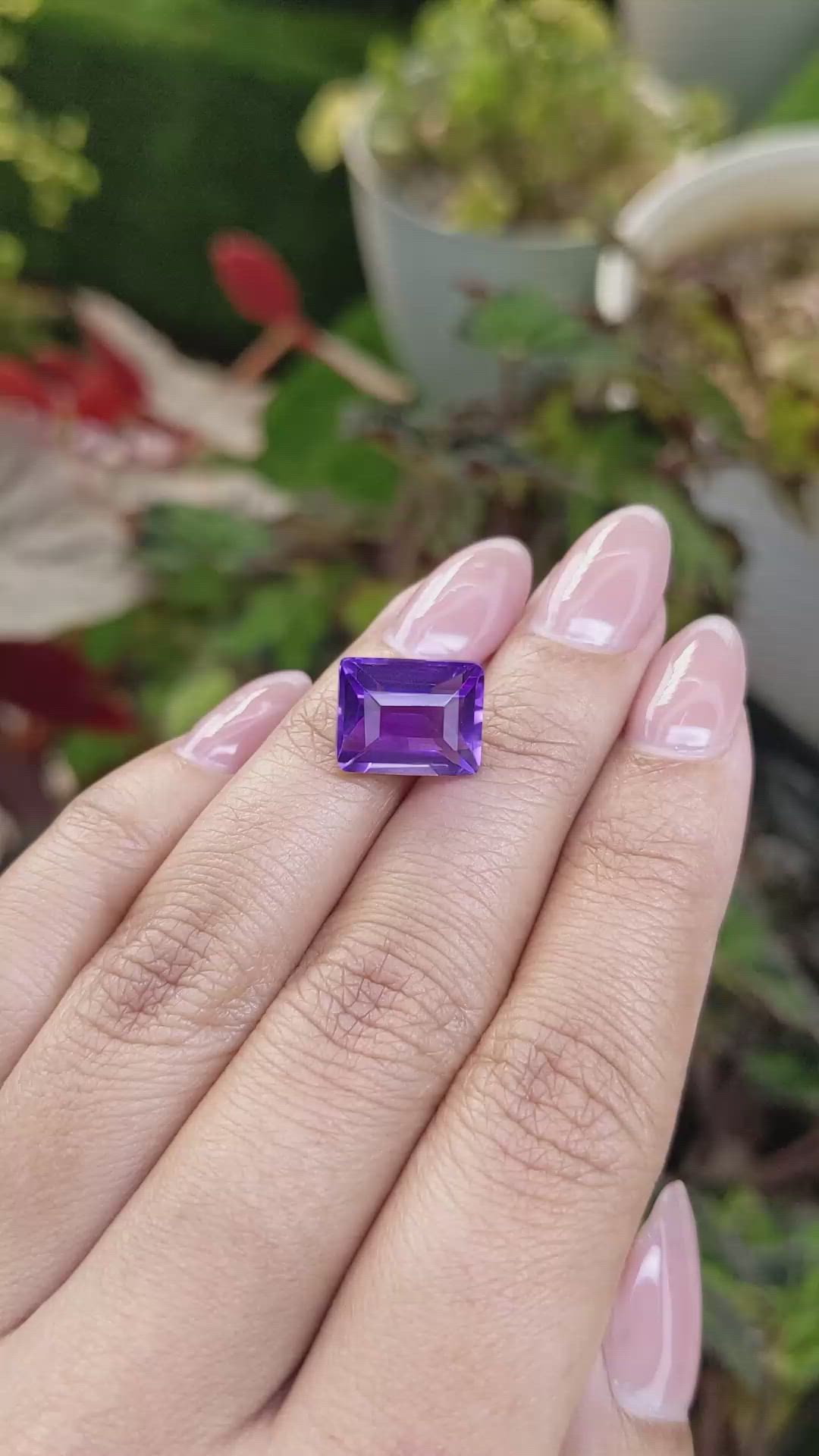 6.21 Ct. Purple Amethyst from Ceylon (Sri Lanka) Size Video