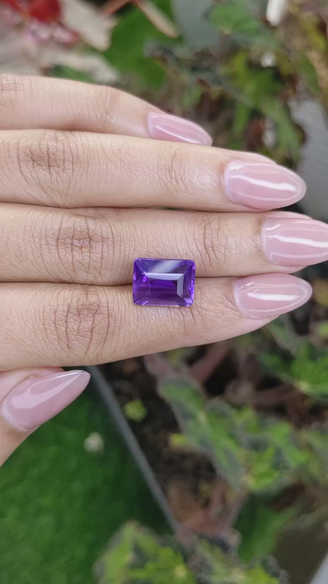 6.21 Ct. Purple Amethyst from Ceylon (Sri Lanka) Size Video