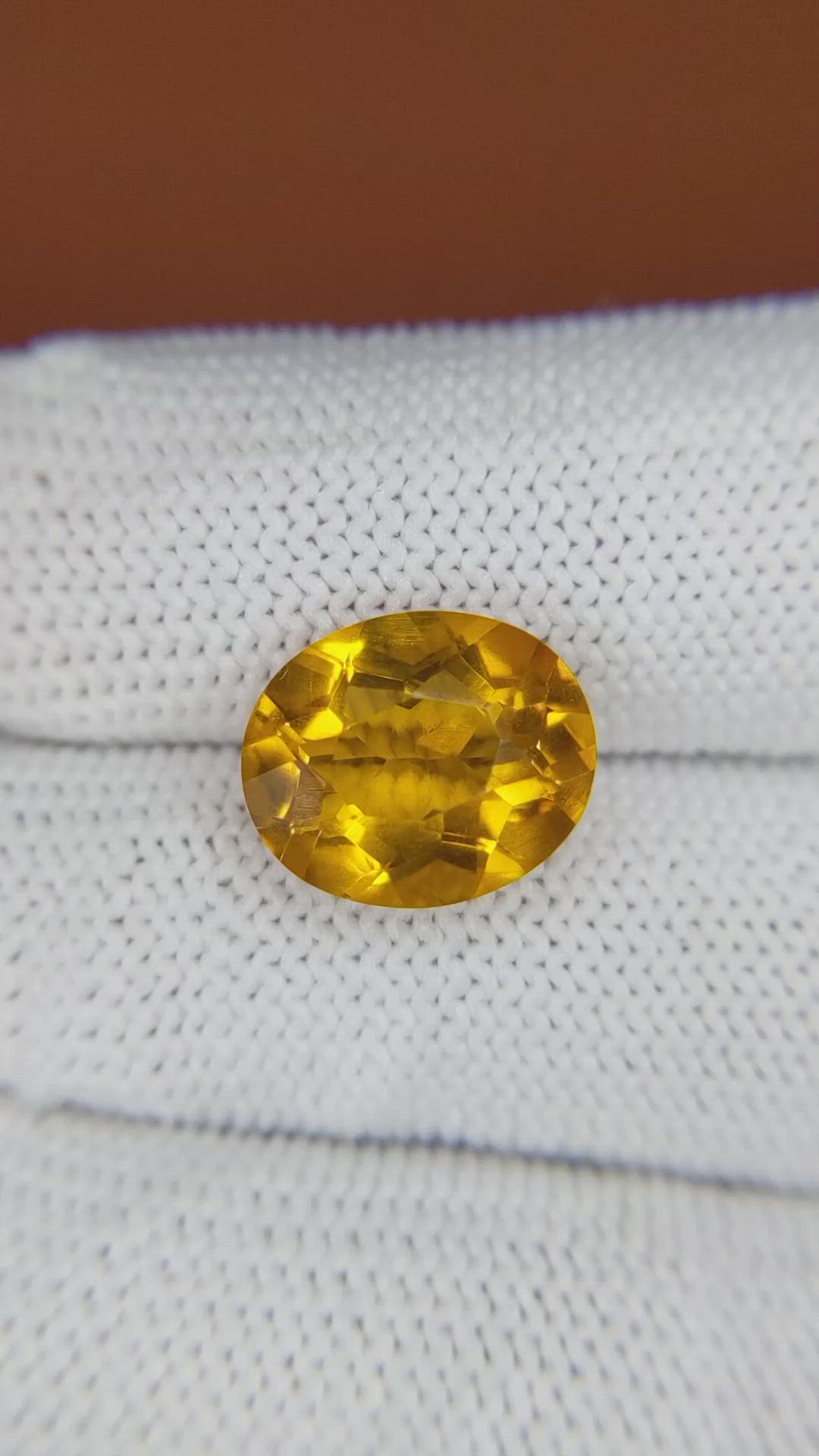 4.94 Ct. Yellow Citrine from Ceylon (Sri Lanka) Size Video
