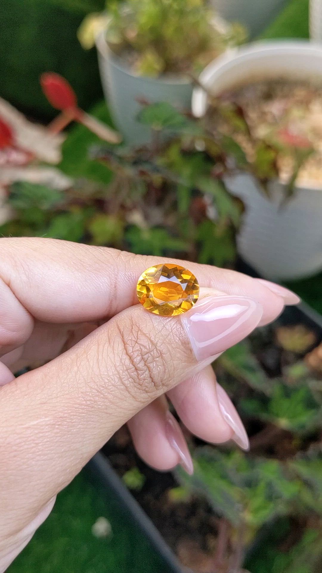 4.94 Ct. Yellow Citrine from Ceylon (Sri Lanka) Size Video