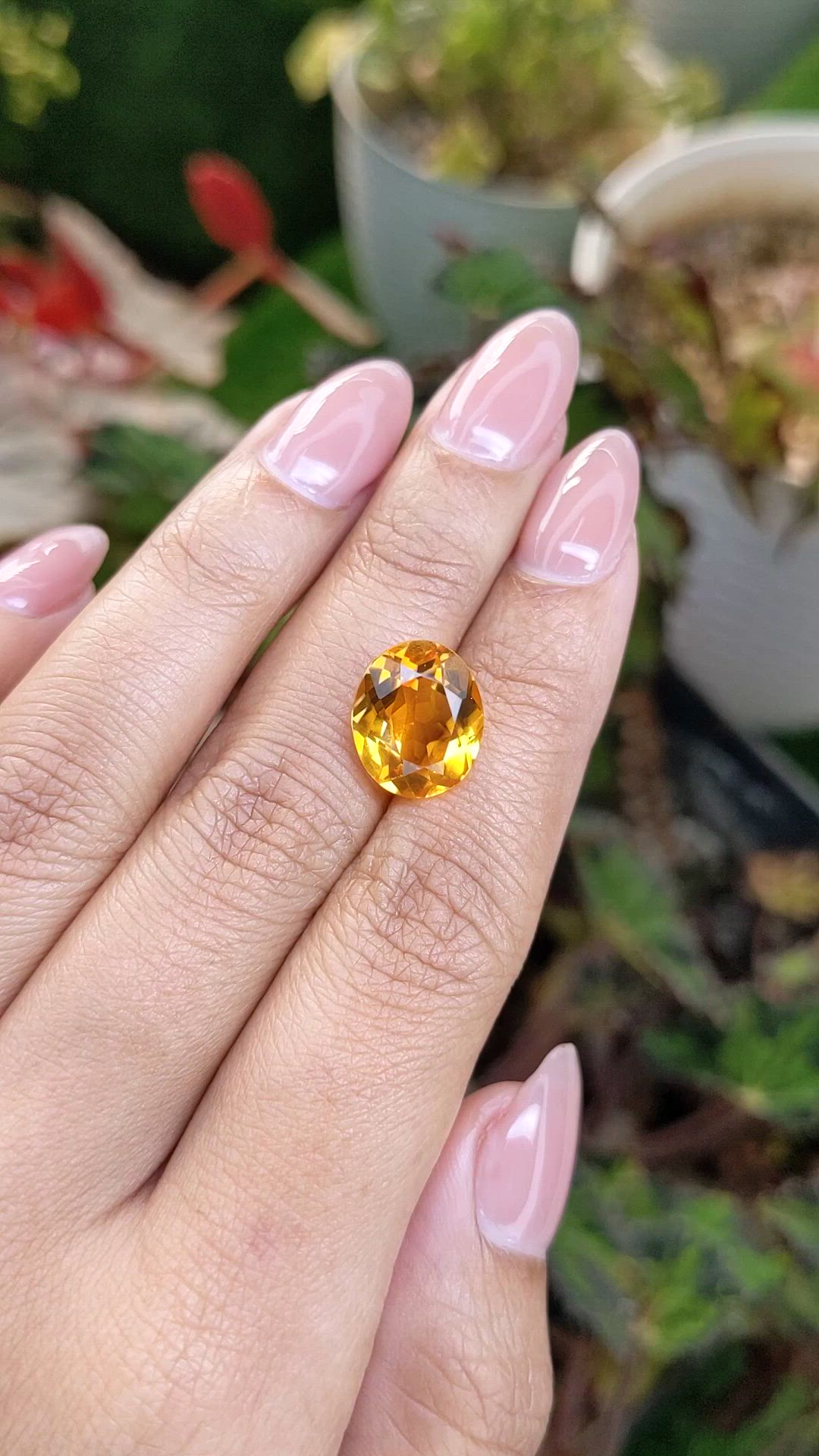 5.12 Ct. Golden Citrine from Ceylon (Sri Lanka) Size Video