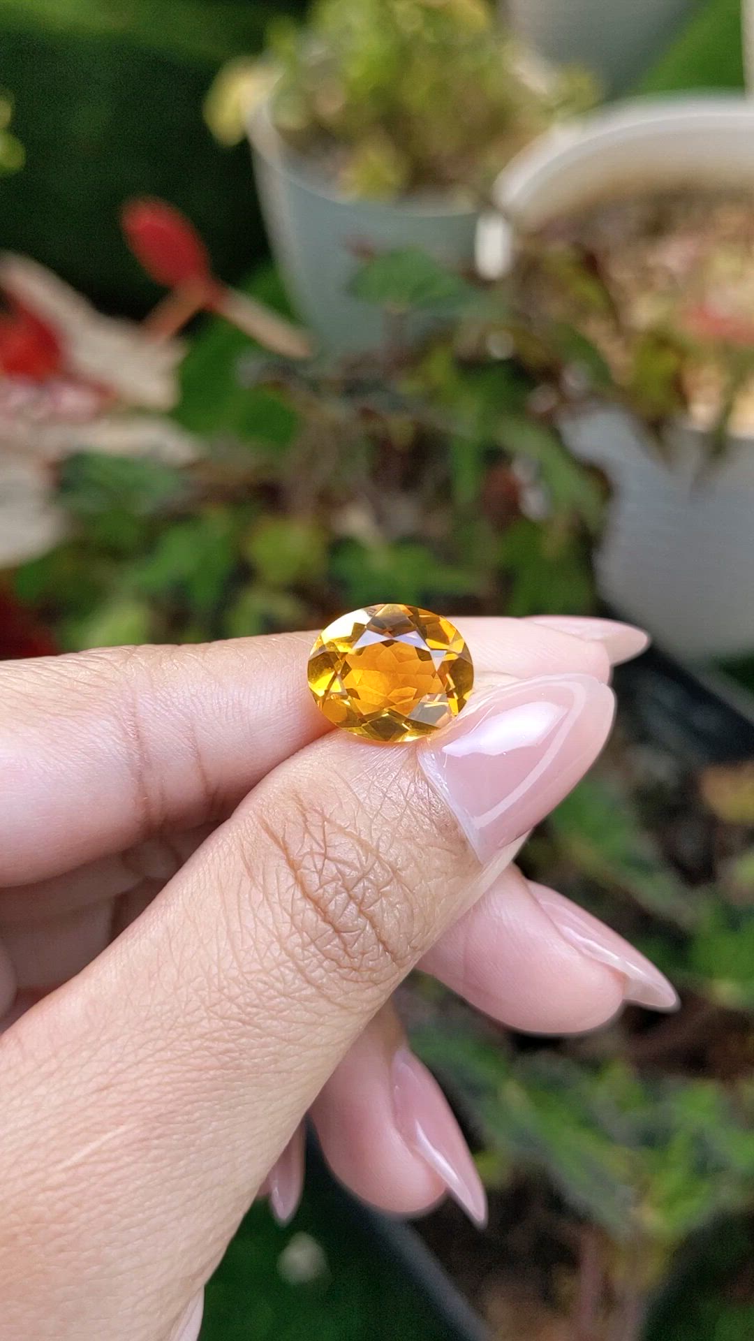 5.12 Ct. Golden Citrine from Ceylon (Sri Lanka) Size Video