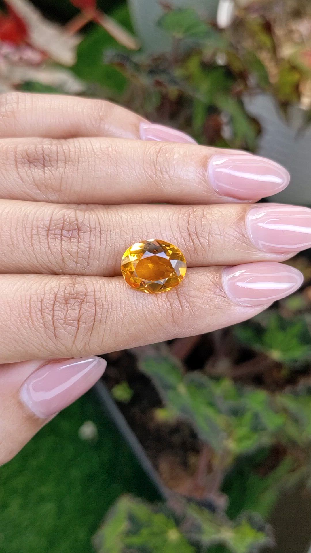 5.12 Ct. Golden Citrine from Ceylon (Sri Lanka) Size Video