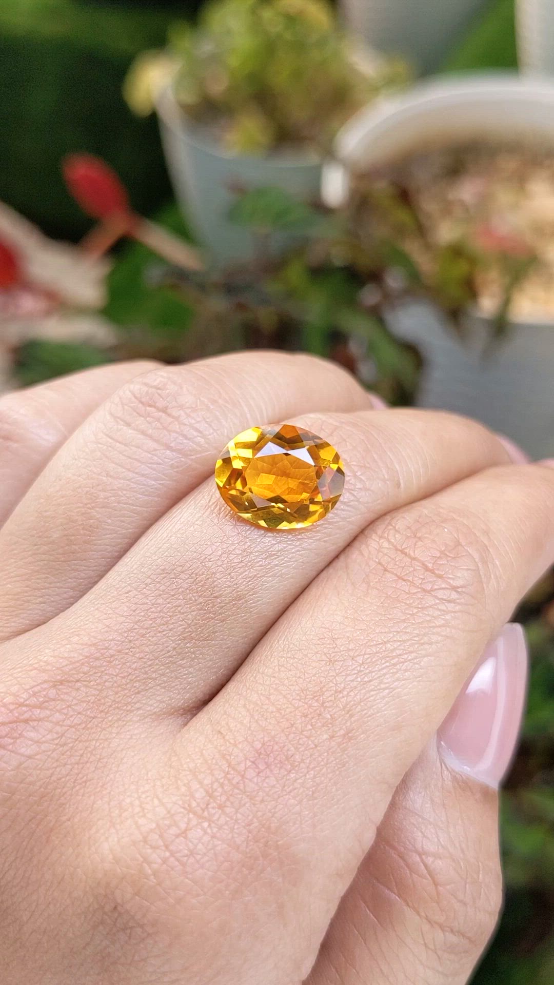 5.30 Ct. Golden Citrine from Ceylon (Sri Lanka) Size Video