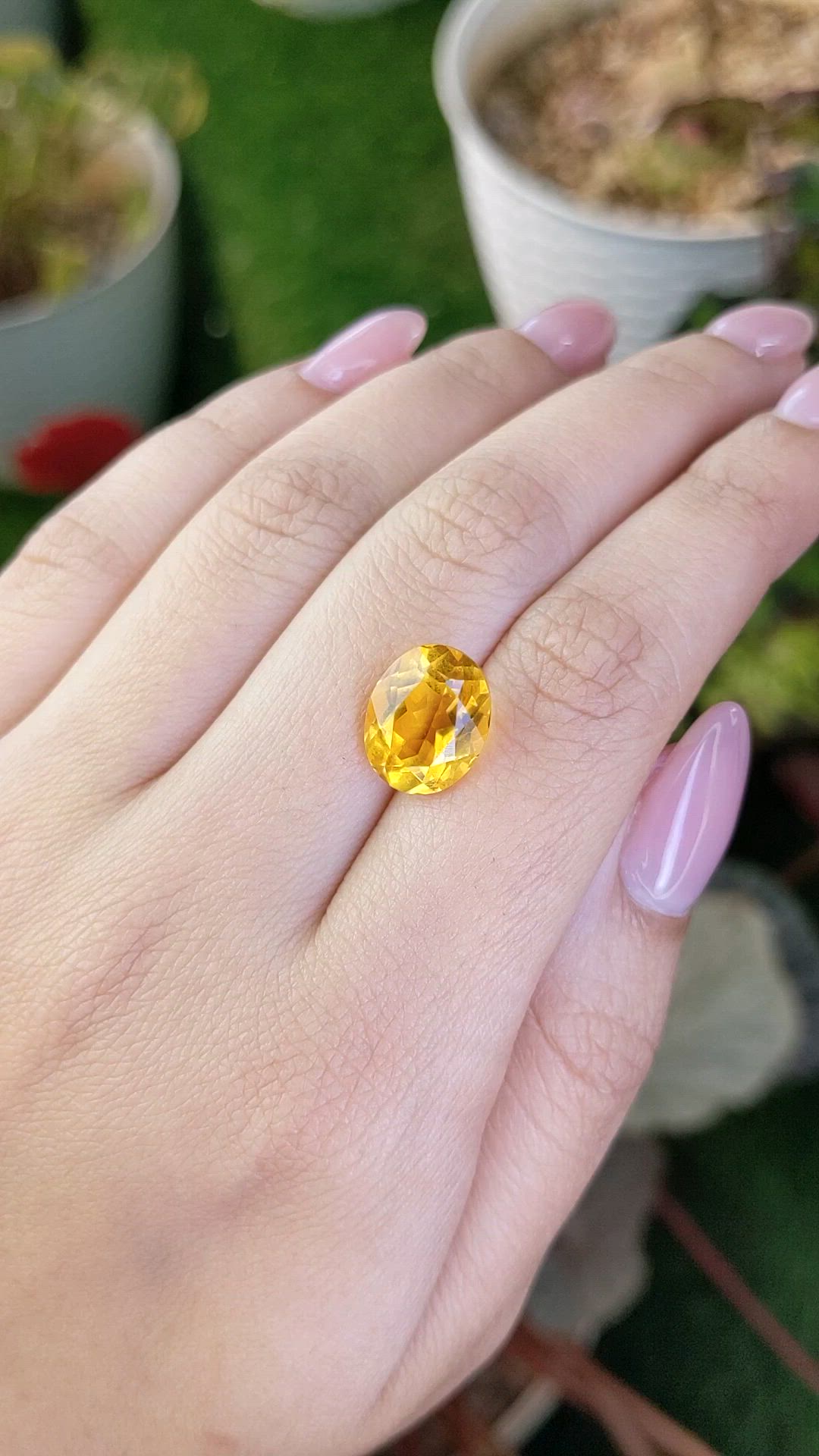 5.20 Ct. Yellow Citrine from Ceylon (Sri Lanka) Size Video