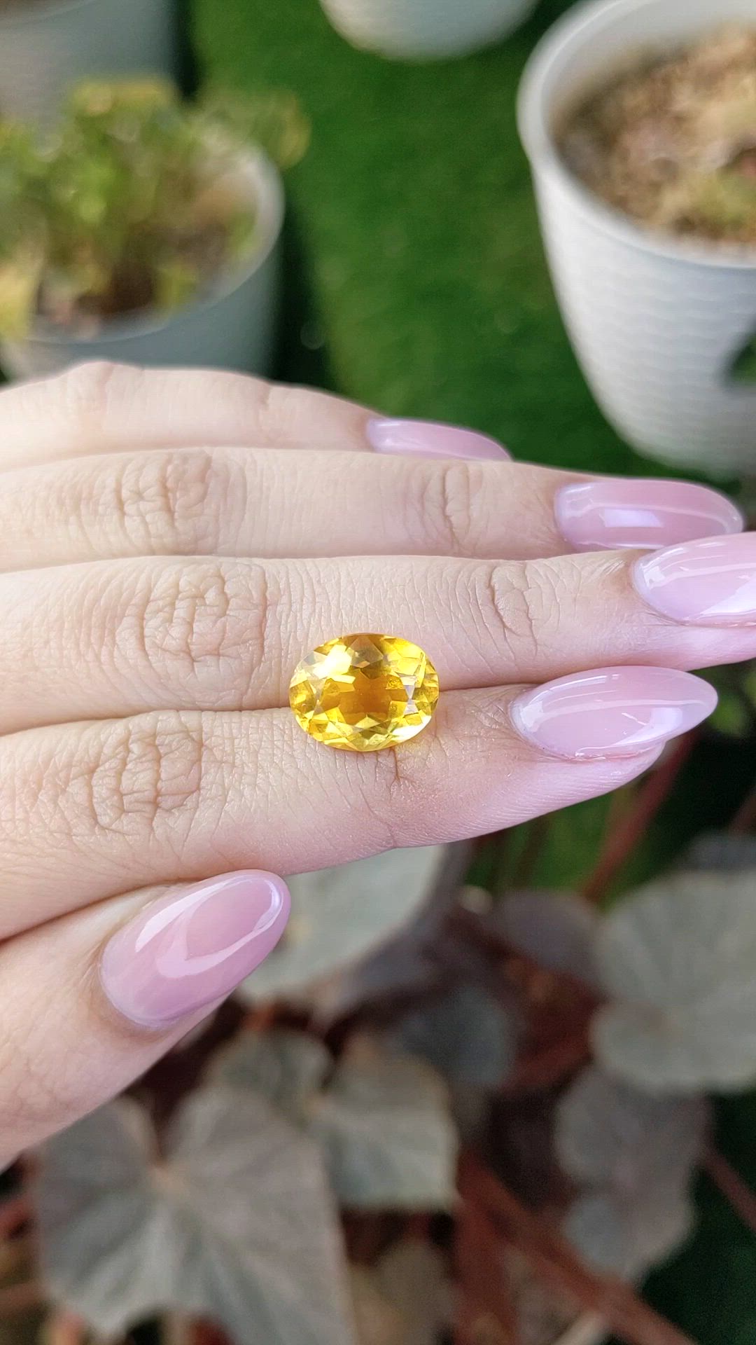 5.20 Ct. Yellow Citrine from Ceylon (Sri Lanka) Size Video