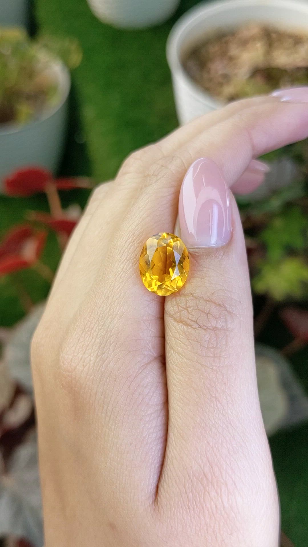 5.20 Ct. Yellow Citrine from Ceylon (Sri Lanka) Size Video