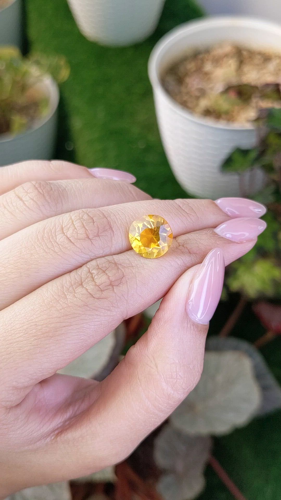 4.99 Ct. Yellow Citrine from Ceylon (Sri Lanka) Size Video