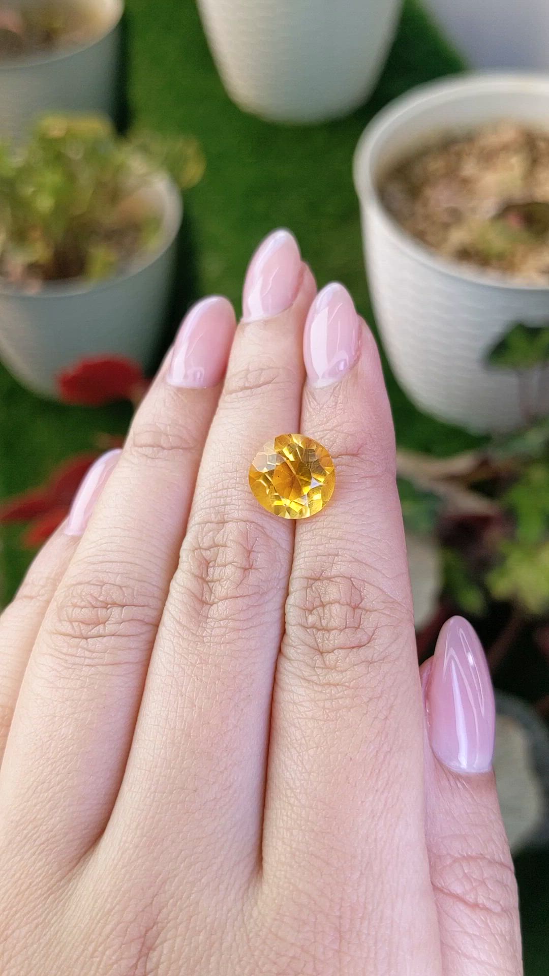 4.99 Ct. Yellow Citrine from Ceylon (Sri Lanka) Size Video