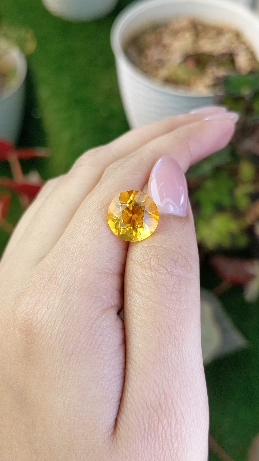 6.32 Ct. Yellow Citrine from Ceylon (Sri Lanka) Size Video