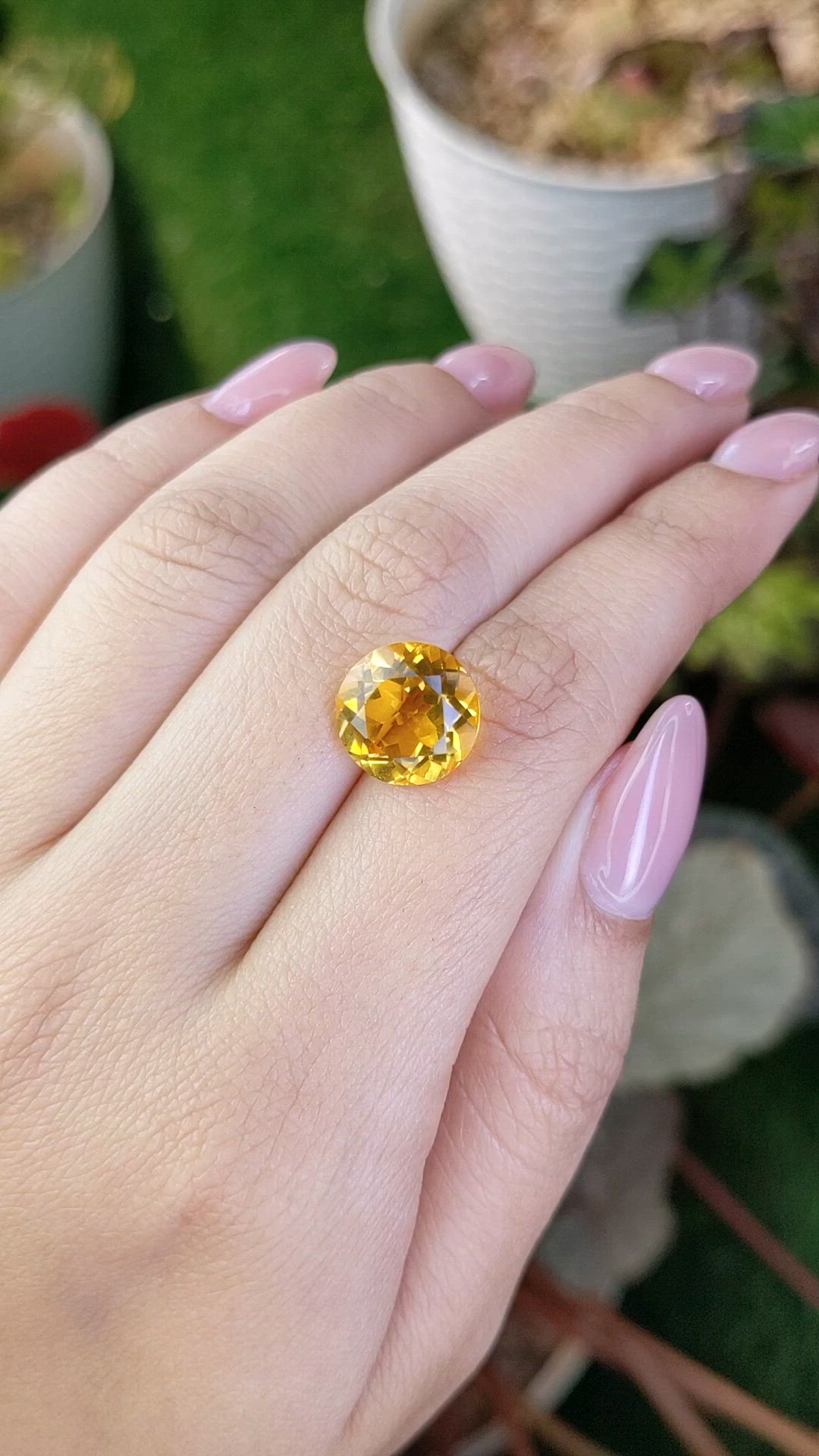5.37 Ct. Yellow Citrine from Ceylon (Sri Lanka) Size Video
