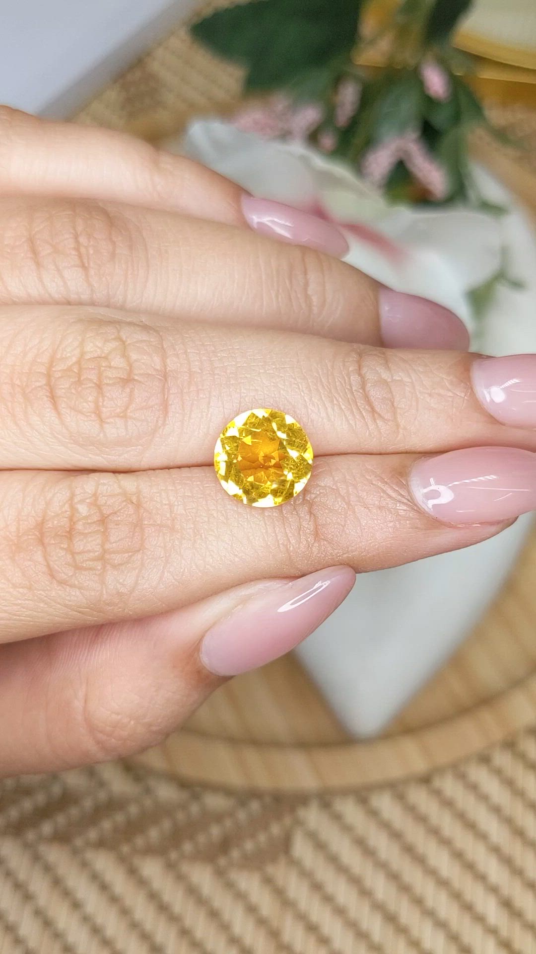 3.06 Ct. Yellow Citrine from Ceylon (Sri Lanka) Size Video