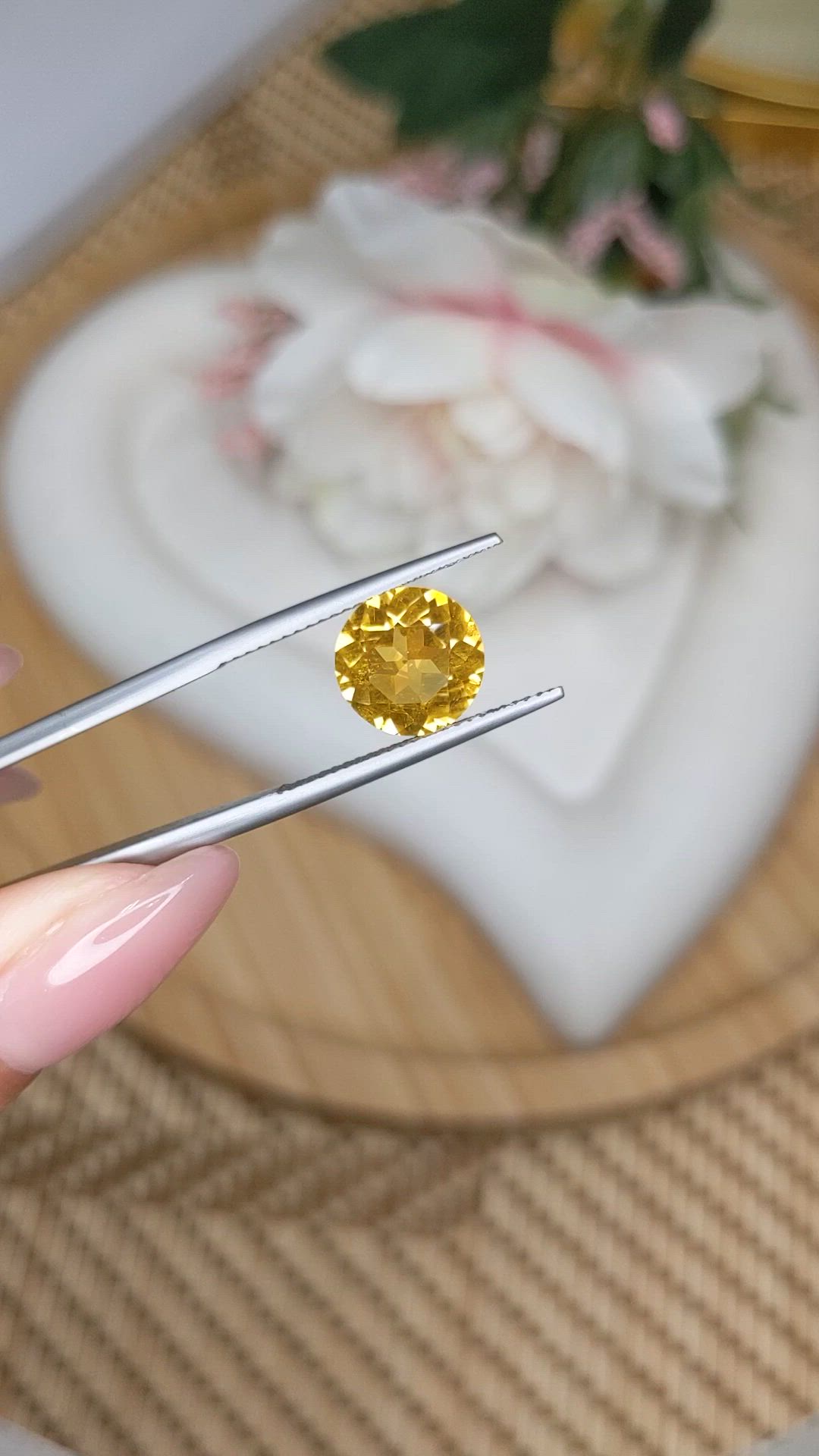 3.06 Ct. Yellow Citrine from Ceylon (Sri Lanka) Size Video