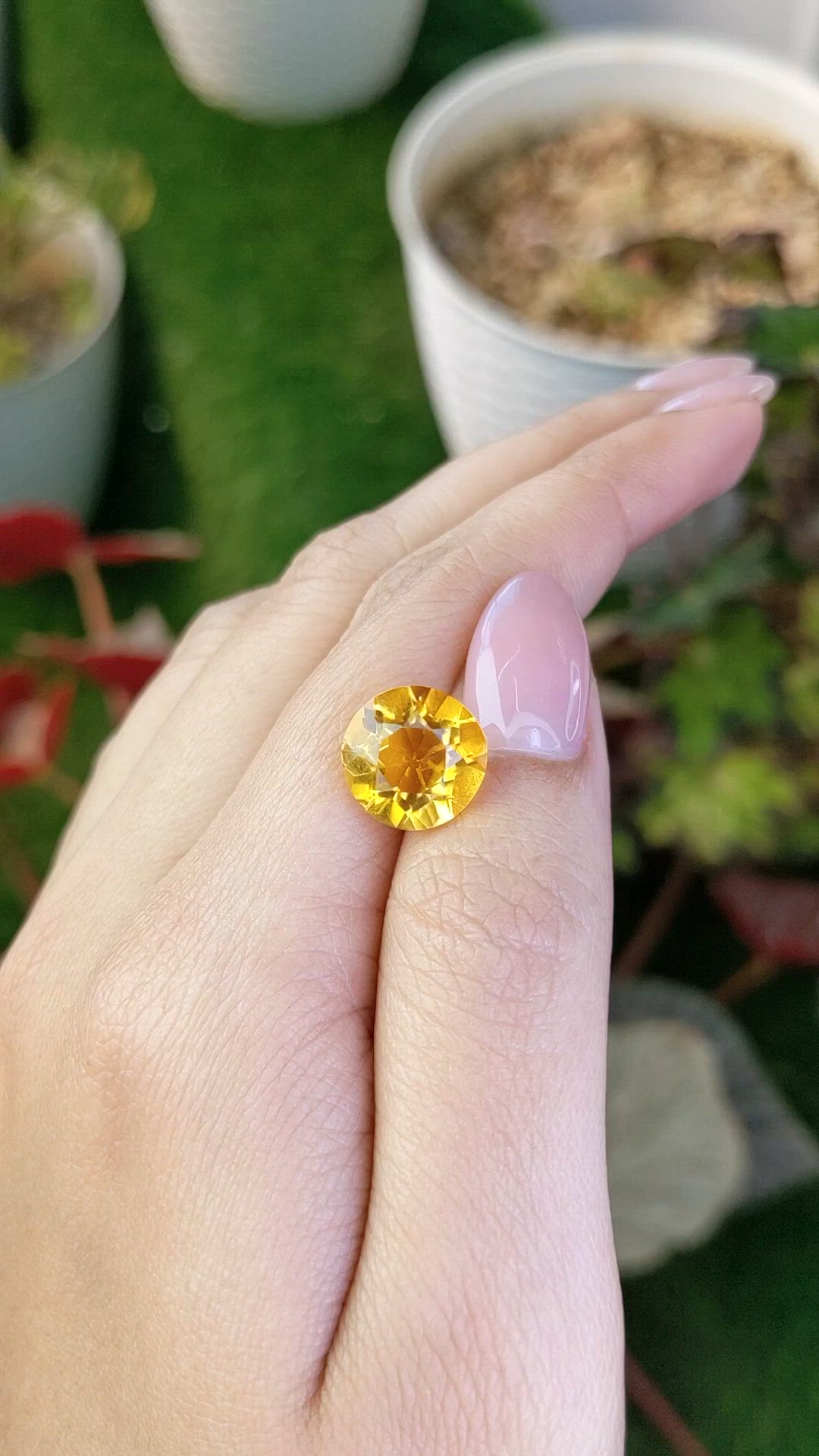 5.53 Ct. Yellow Citrine from Ceylon (Sri Lanka) Size Video