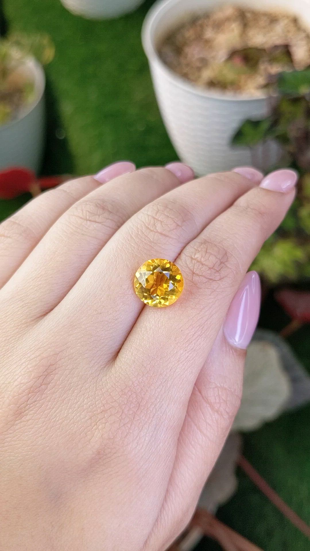 4.98 Ct. Yellow Citrine from Ceylon (Sri Lanka) Size Video