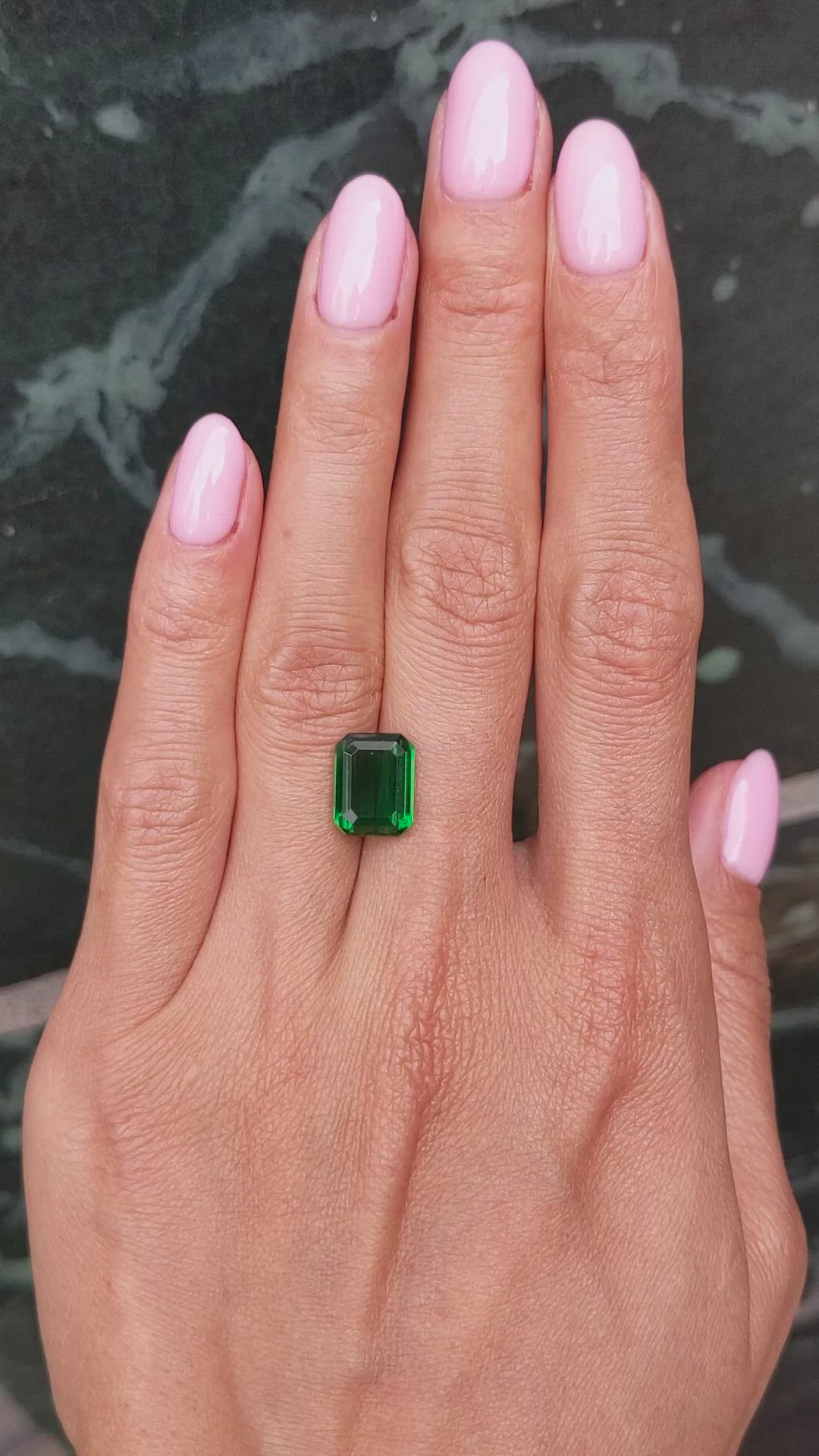 4.63 Ct. Tsavorite Garnet from South Africa Size Video