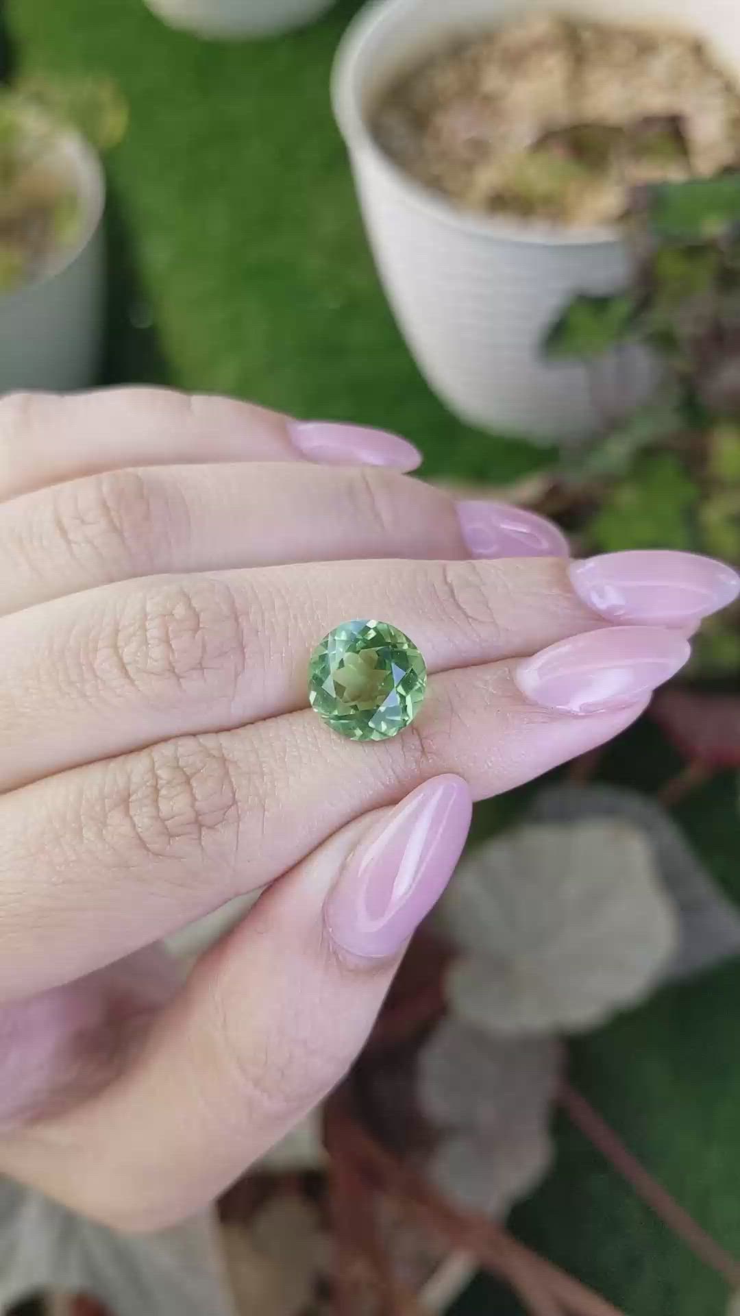 5.07 Ct. Green Prasiolite from Brazil Size Video
