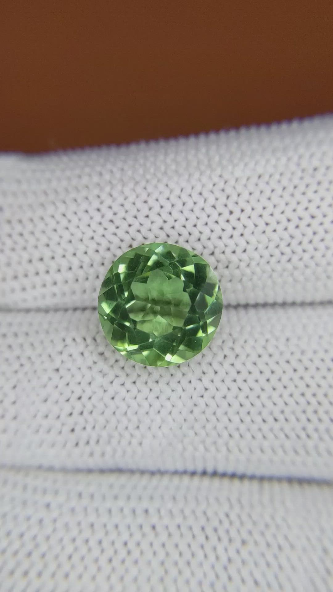 5.07 Ct. Green Prasiolite from Brazil Size Video