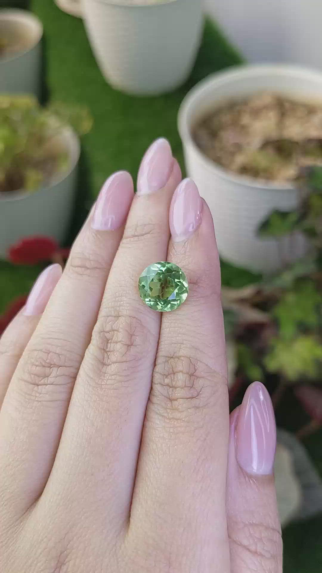 5.07 Ct. Green Prasiolite from Brazil Size Video