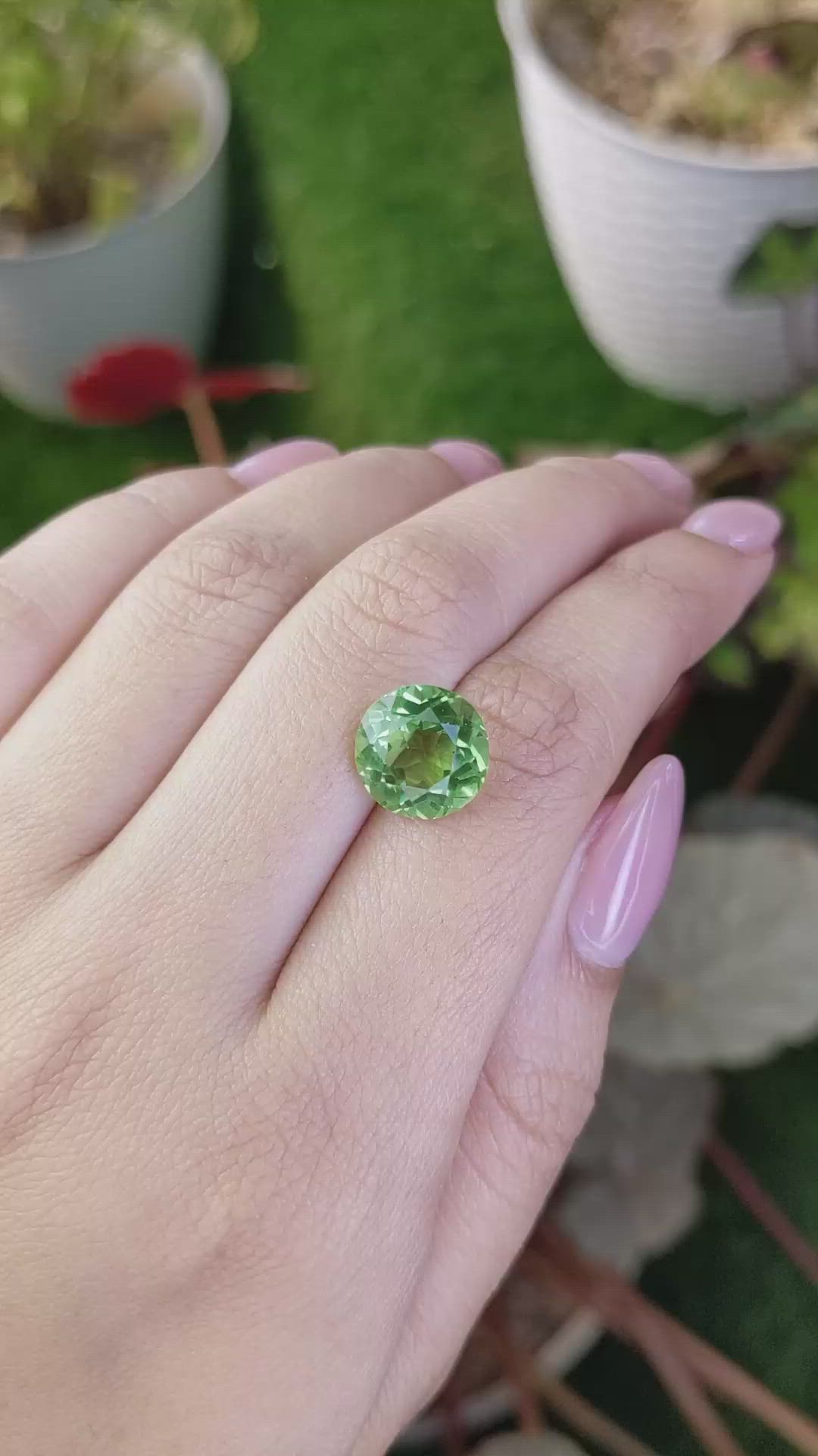 5.07 Ct. Green Prasiolite from Brazil Size Video