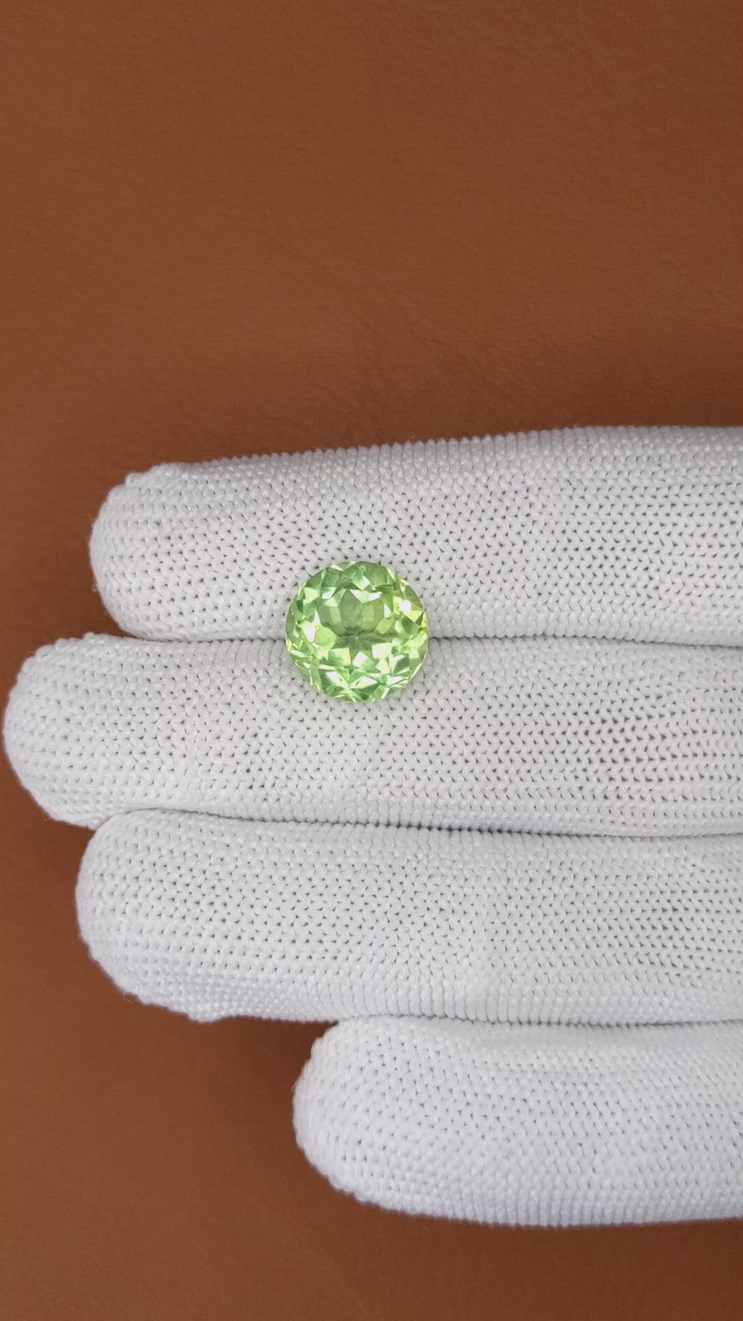 5.64 Ct. Yellowish Green Prasiolite from Brazil Size Video