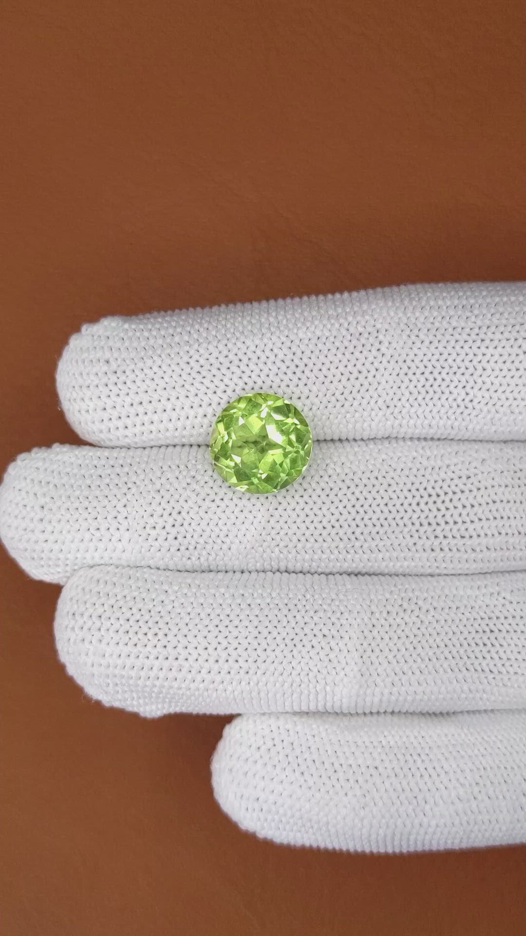 5.42 Ct. Yellowish Green Prasiolite from Brazil Size Video